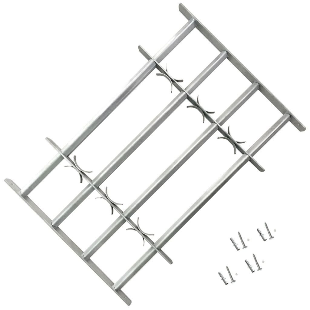 vidaXL Fenster Fenstergitter Verstellbar mit 4 Querstäben 700-1050 mm, (1 St)