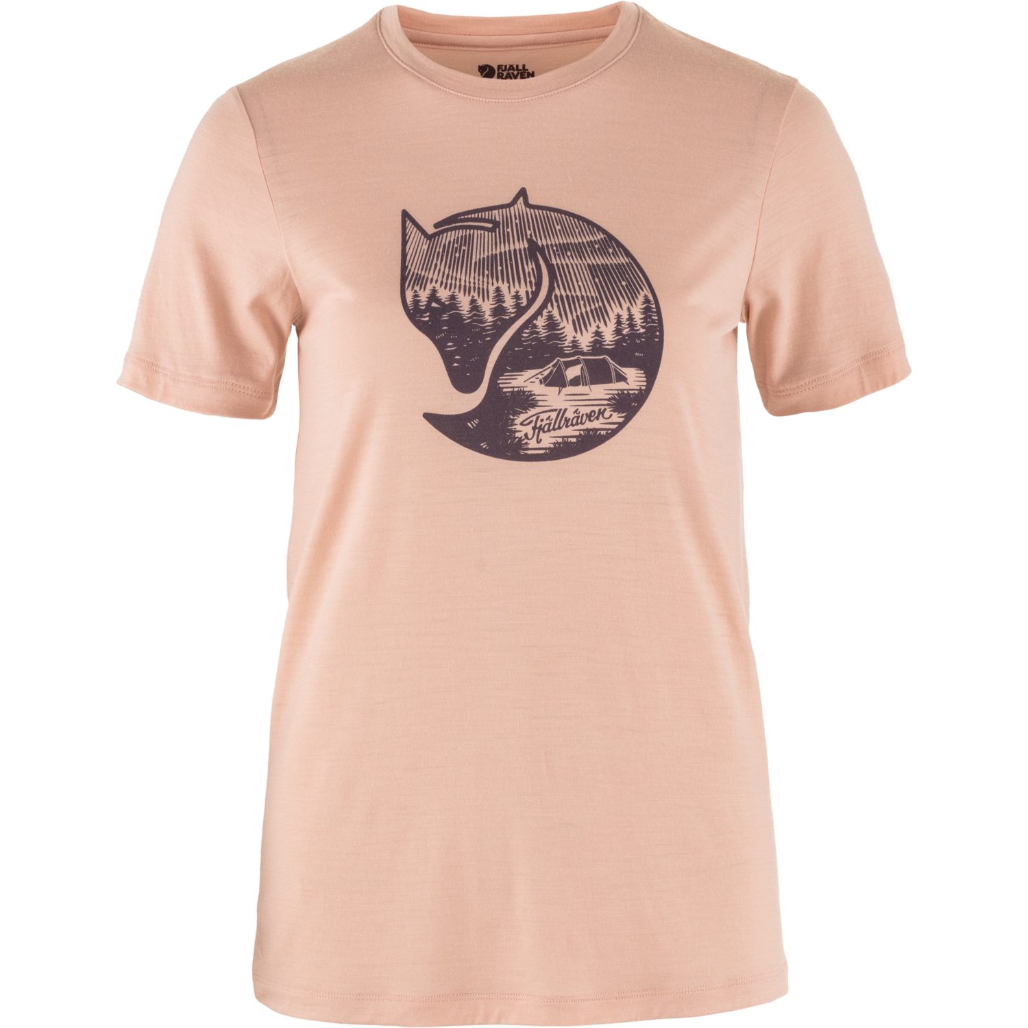 Fjällräven Funktionsshirt Abisko Wool Fox SS W Chalk Rose-Port