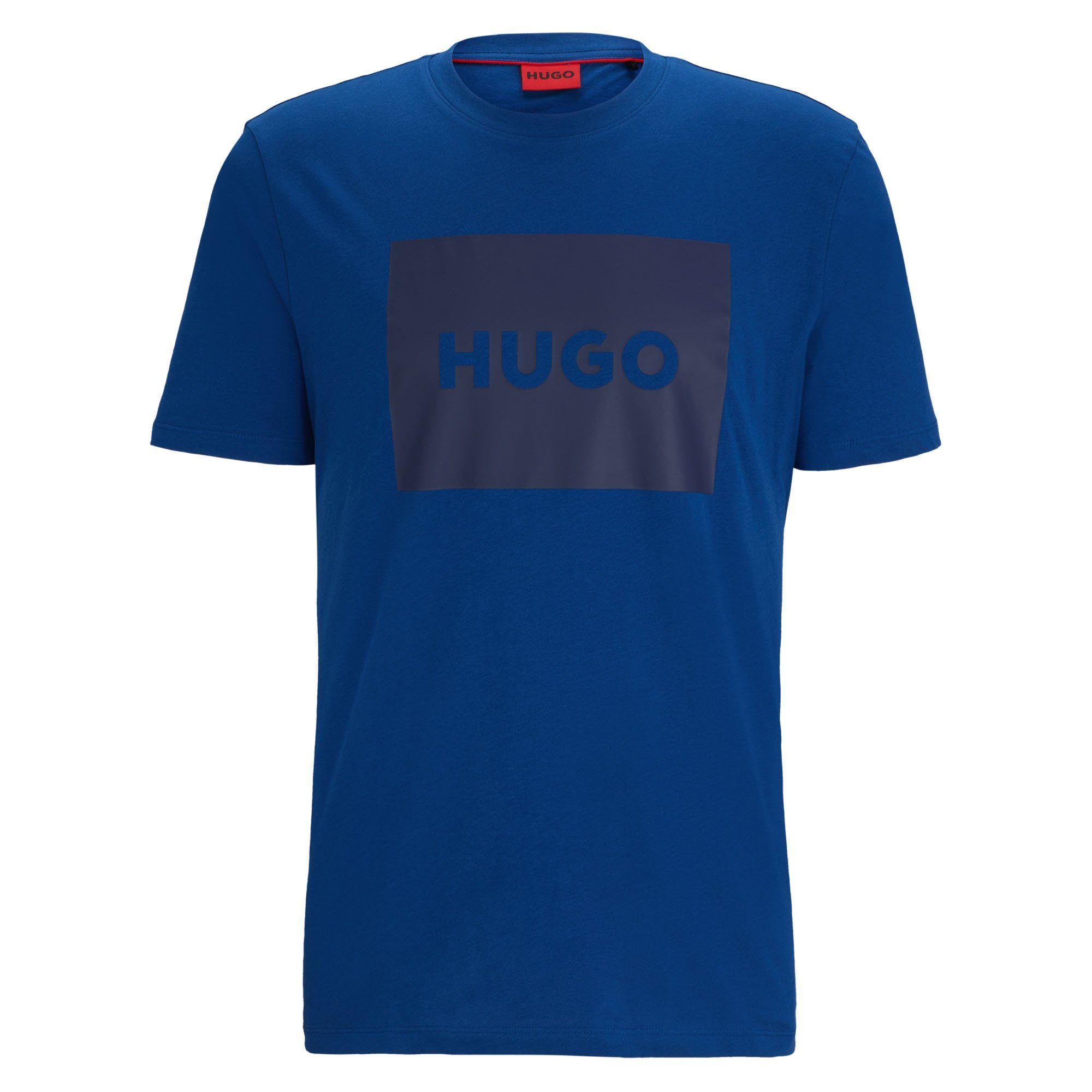 T-Shirt (Navy) Rundhals, Dulive222, Herren Kurzarm HUGO T-Shirt - Blau