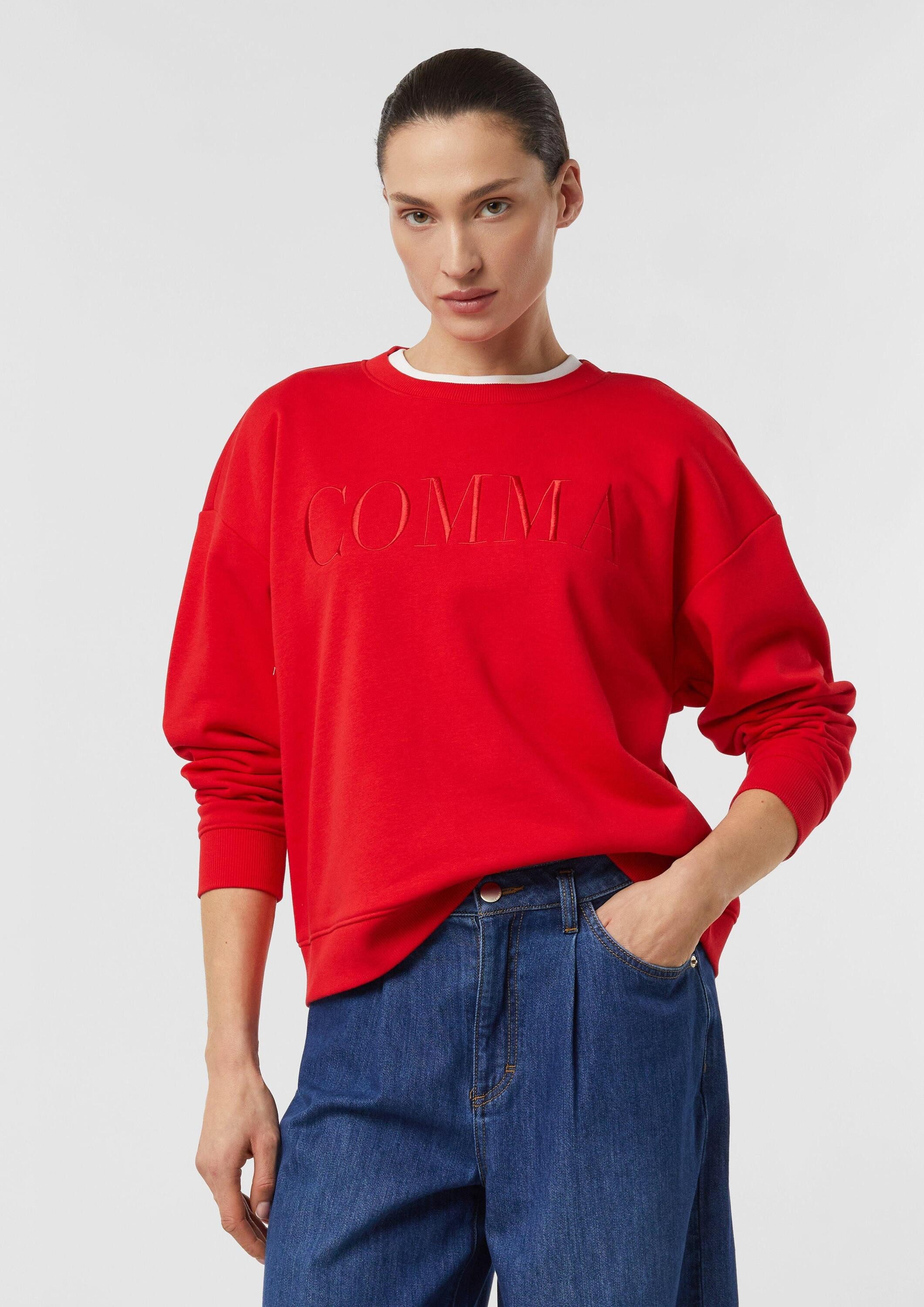 comma Sweatshirt Sweatshirt Sweatshirt mit Artwork