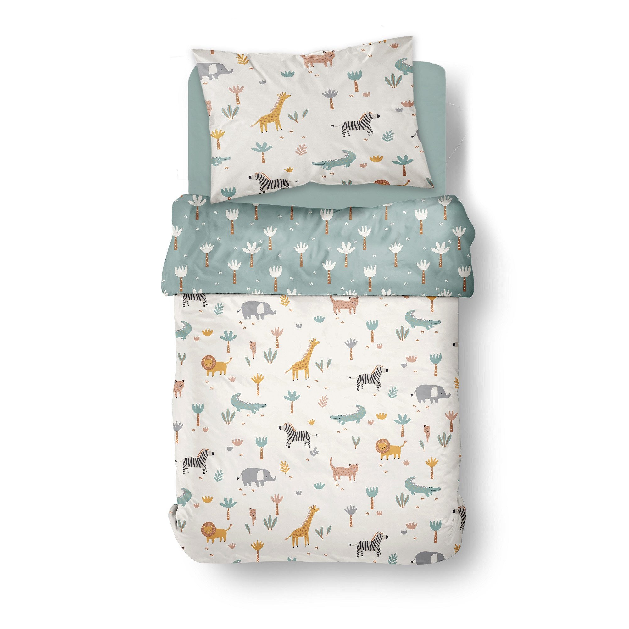 Familando Babybettwäsche Motiv Safari mit Dschungel günstig online kaufen