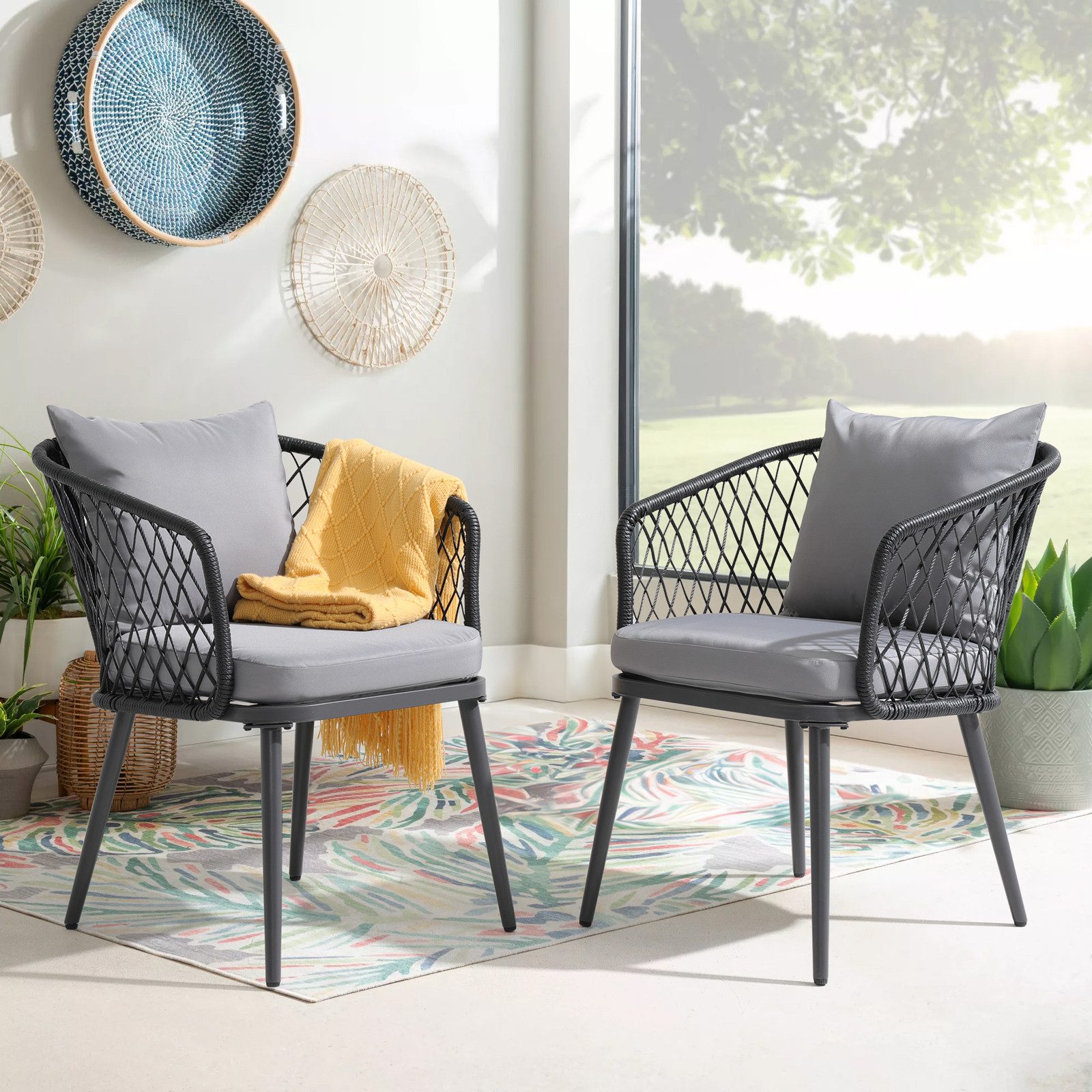 JOIVI Balkonset 2-tlg Gartenstuhl, 2er Balkonmöbel günstig online kaufen
