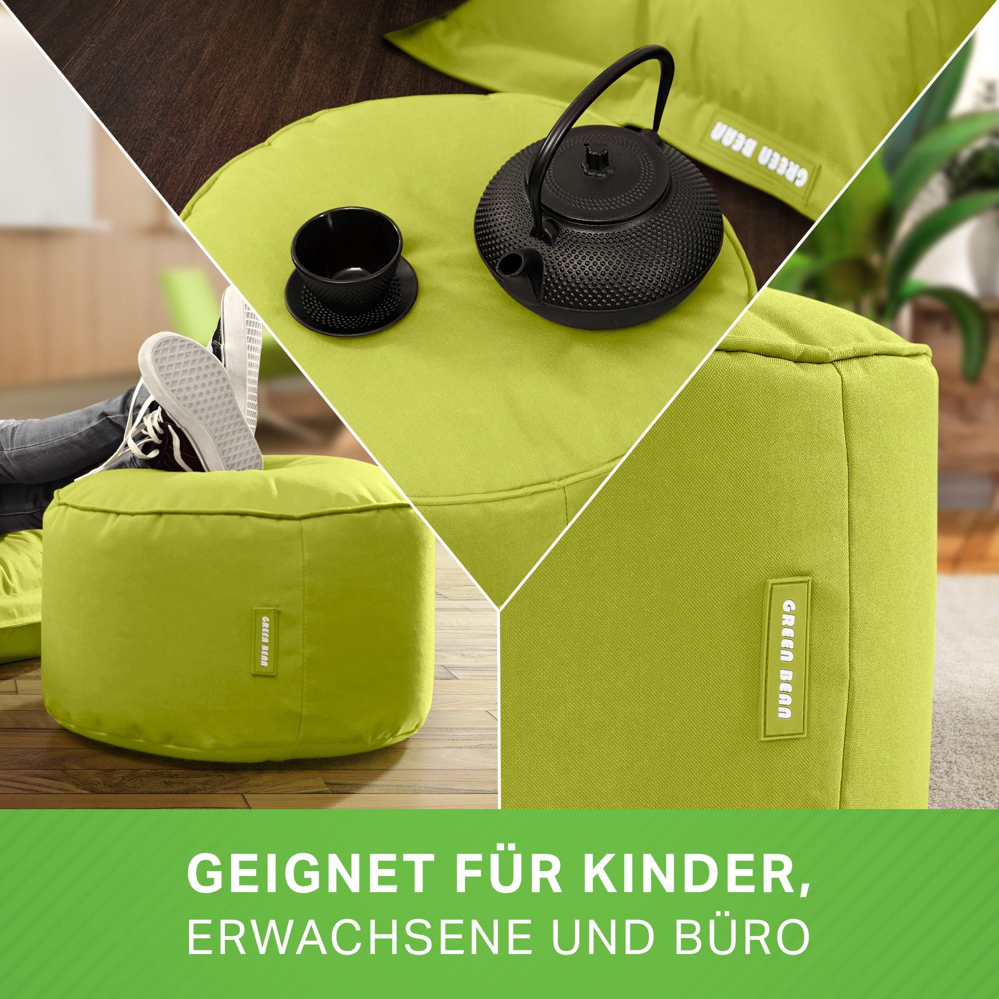 Green Bean Pouf Stay (Sitzsack-Hocker 25x45cm günstig online kaufen