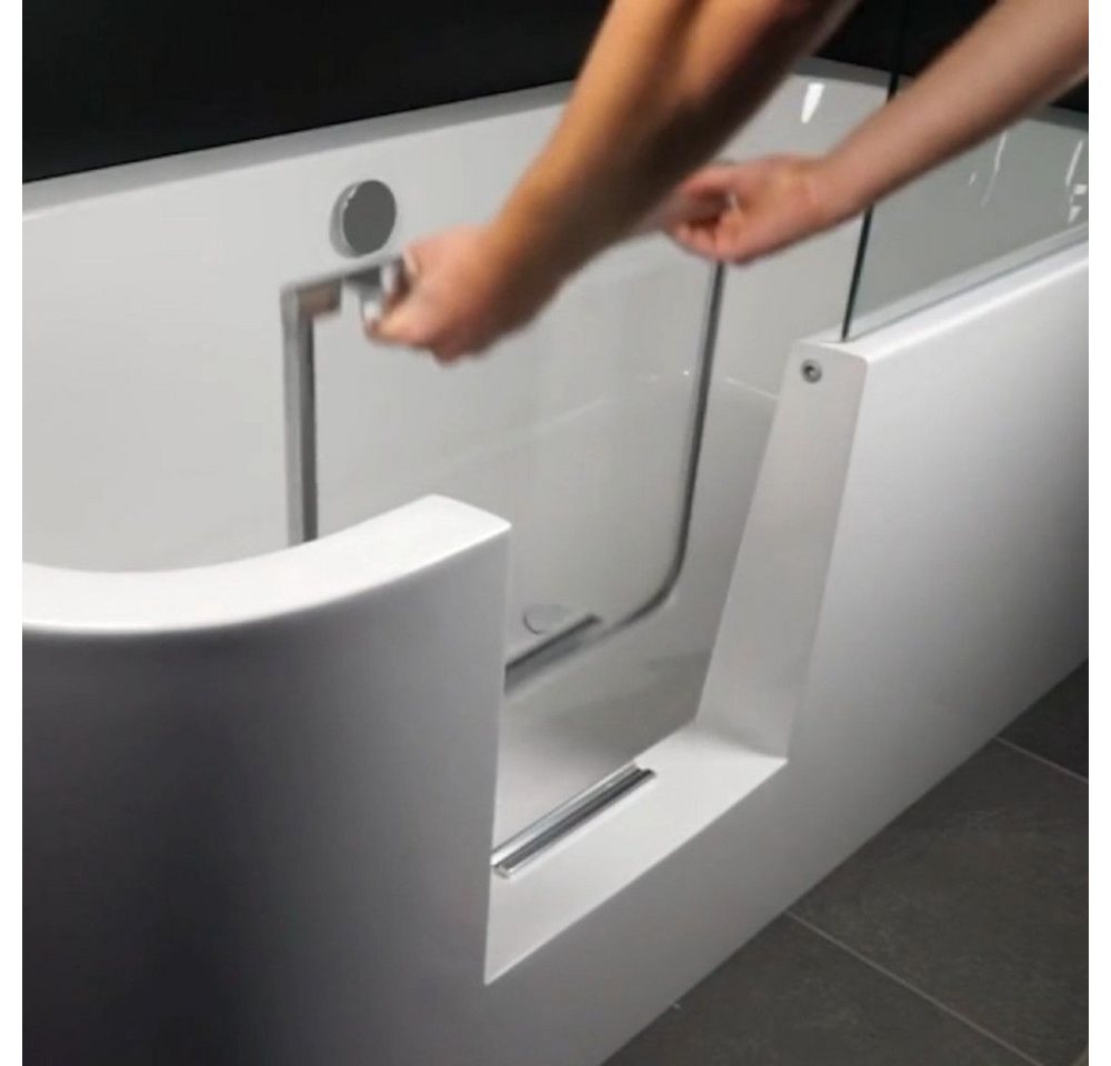 Thumbnail - Dusche-24 Badewanne Badewanne mit Tür Option Livorno: Wandhalterung Tür