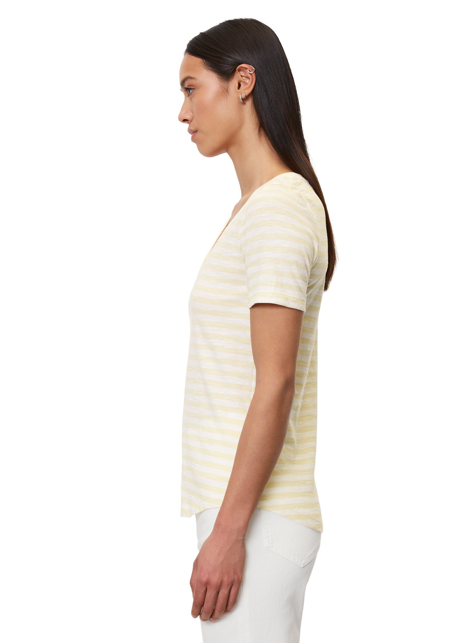 Cotton Jersey Organic Marc aus Slub beige O'Polo T-Shirt