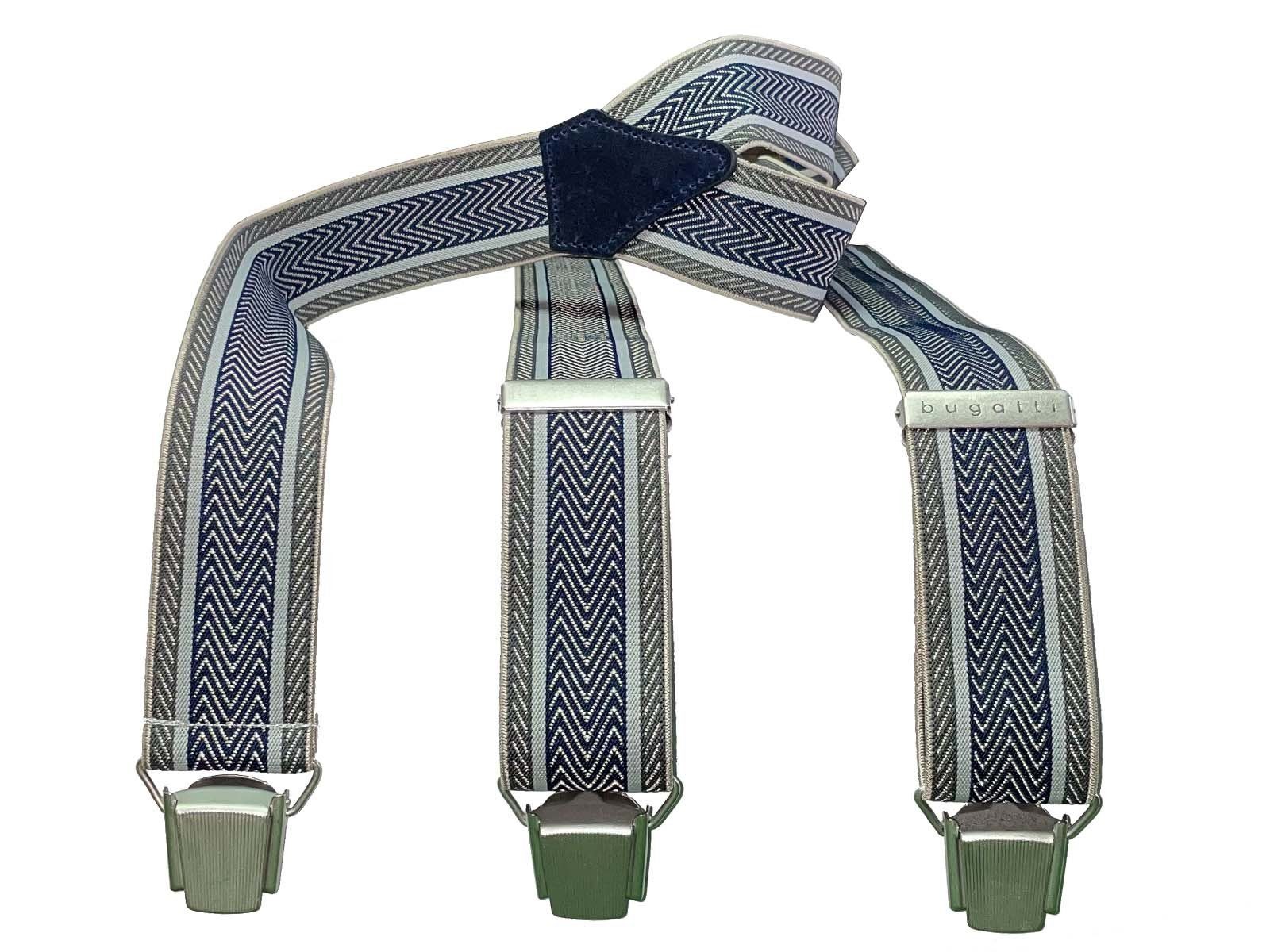 LLOYD Men’s Belts Hosenträger Bugatti-Hosenträger 35 mm Stripe Gr.120 Vollrindle Marine