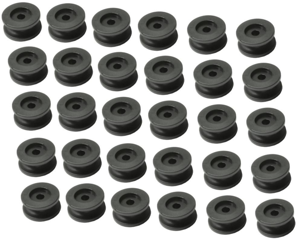 Miederhoff Anhänger 30 Stück - Rundknopf für 6 - 8 mm Expanderseil - Planenknopf