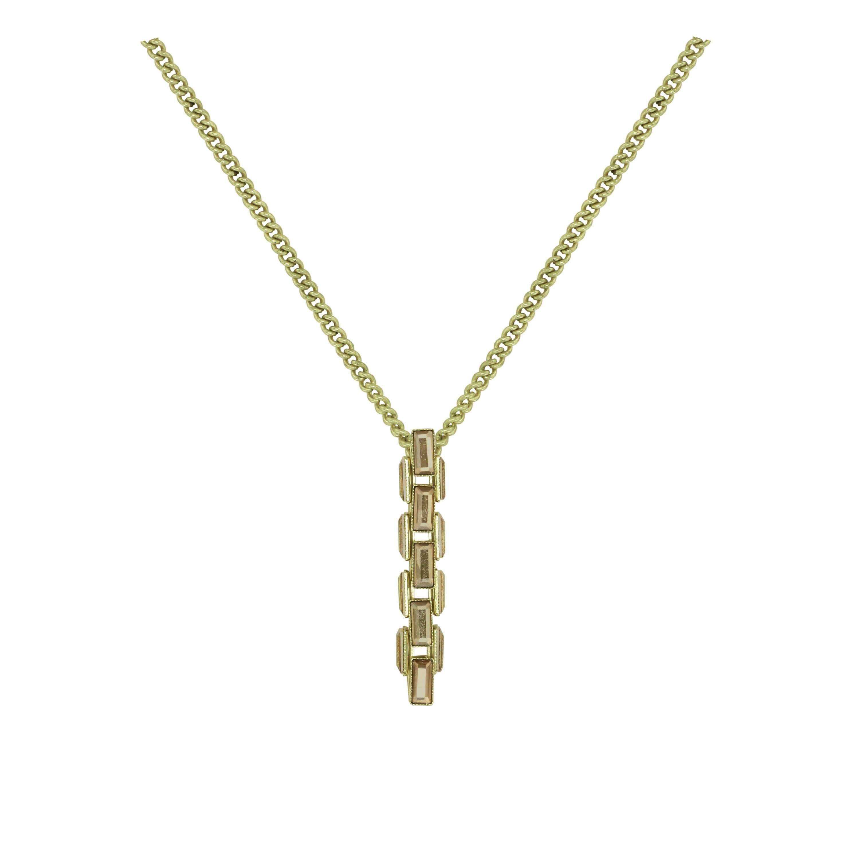 KONPLOTT Kette mit Anhänger KONPLOTT Halskette Industrial Snake antik Messing beige shiny