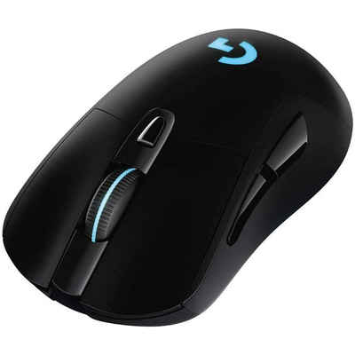 Logitech »G703 LIGHTSPEED« Gaming-Maus (Maus, schwarz, kabellos, wireless, Powerplay, Lightsync RGB, DPI Sensor, für PC, Computer, Laptop)