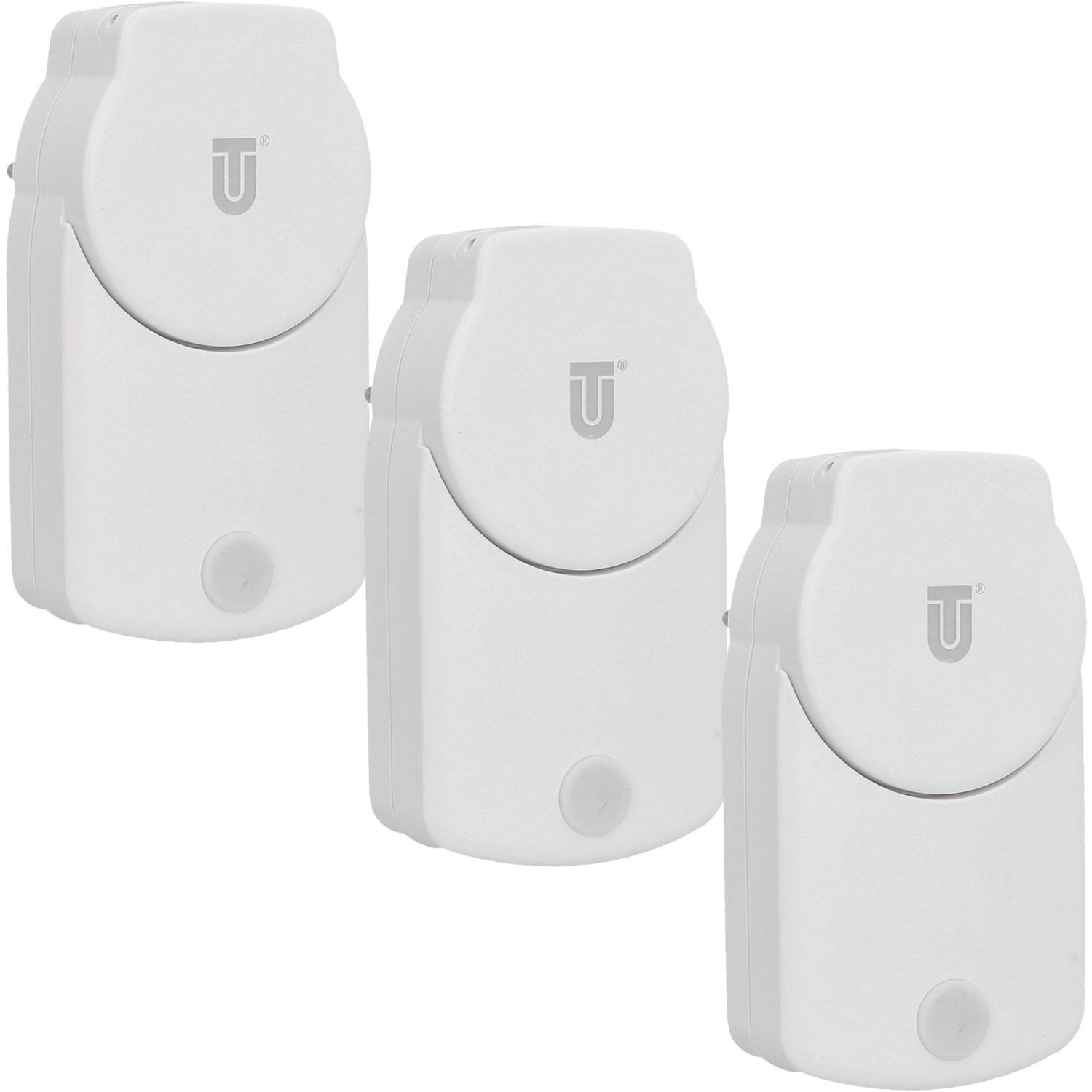 UNITEC WLAN-Steckdose Set 3x Smart Steckdose WLAN Outdoor IP44 Weiß, 3x Stecker, Außen Stecker Zwischenstecker Zeitschaltuhr Alexa Hey Google Tuya App