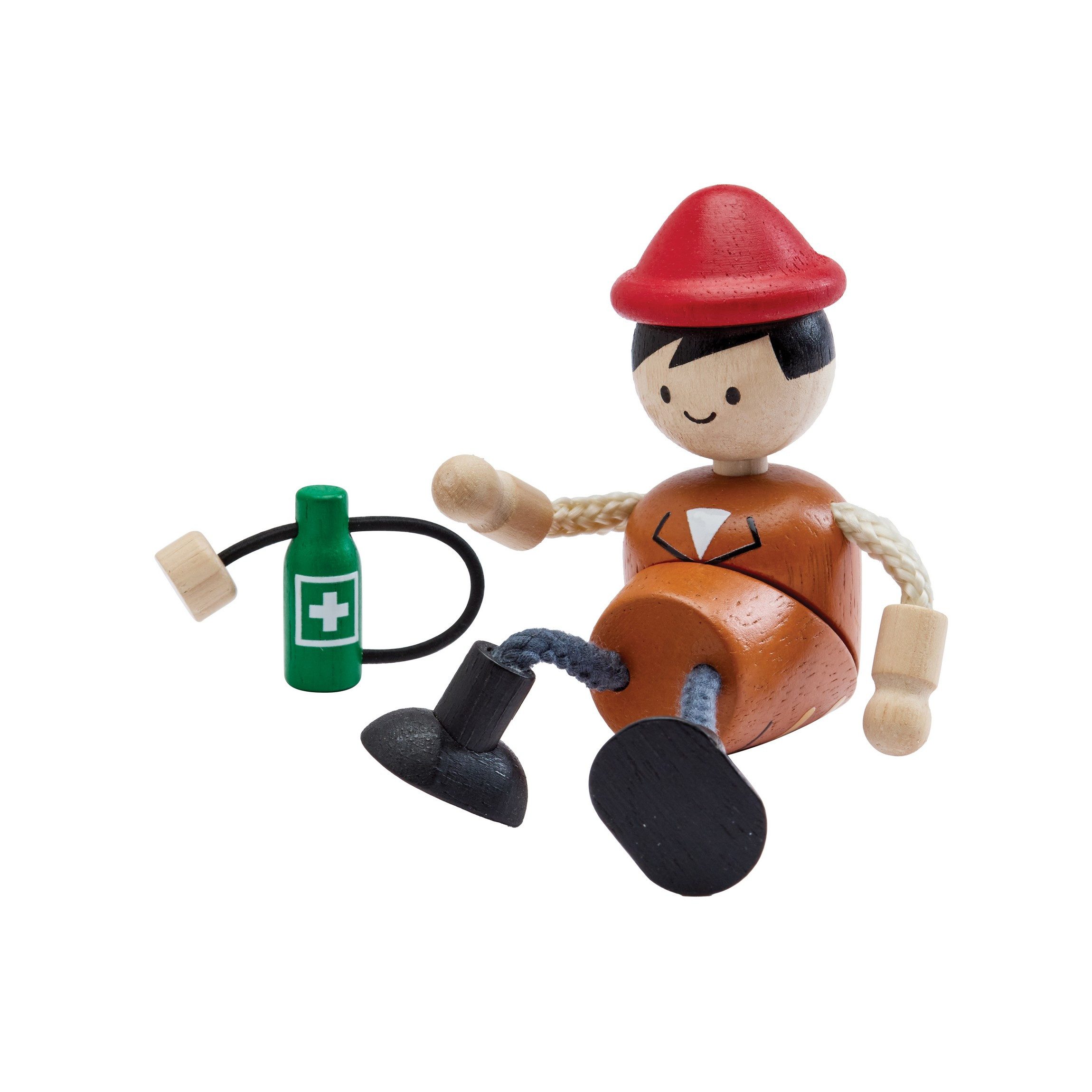 Plantoys Biegepuppe PlanToys- Sanitäter-Puppe Biegepuppe Puppenhaus 18,8x7,5x9,5 cm - 3y+