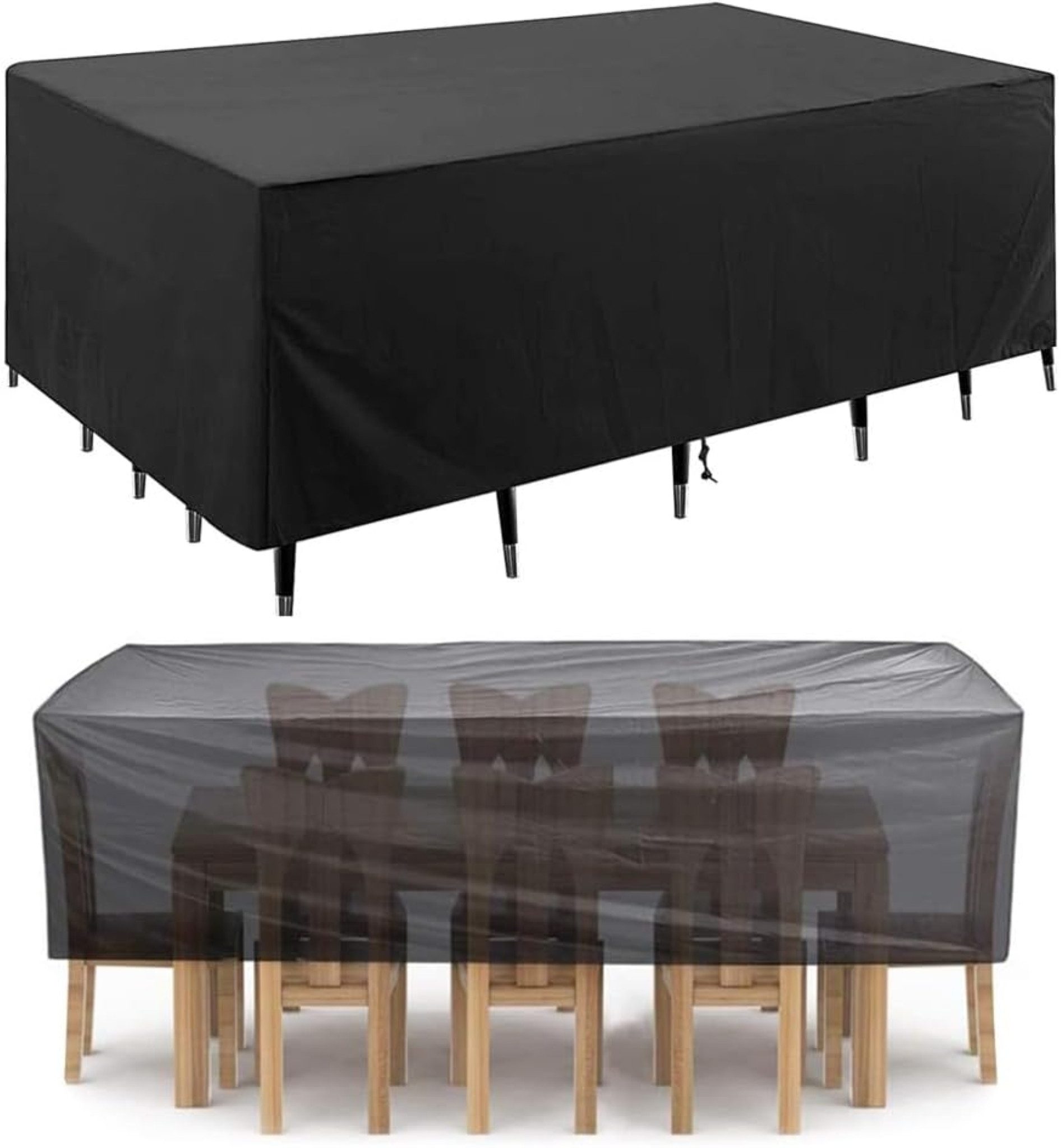 LA CUTE Gartenmöbel-Schutzhülle Gartenmöbel Abdeckung 420D Polyester UV-beständig 180x120x74cm (Schutzhülle für Gartenmöbel mit Reißverschluss und 4 Schnallen zur Befestigung, Wasserdichte Abdeckung Aufbewahrungstasche, strapazierfähig wetterfest), Robuste 420D-Polyesterabdeckung, wasserdicht, UV-beständig winddicht