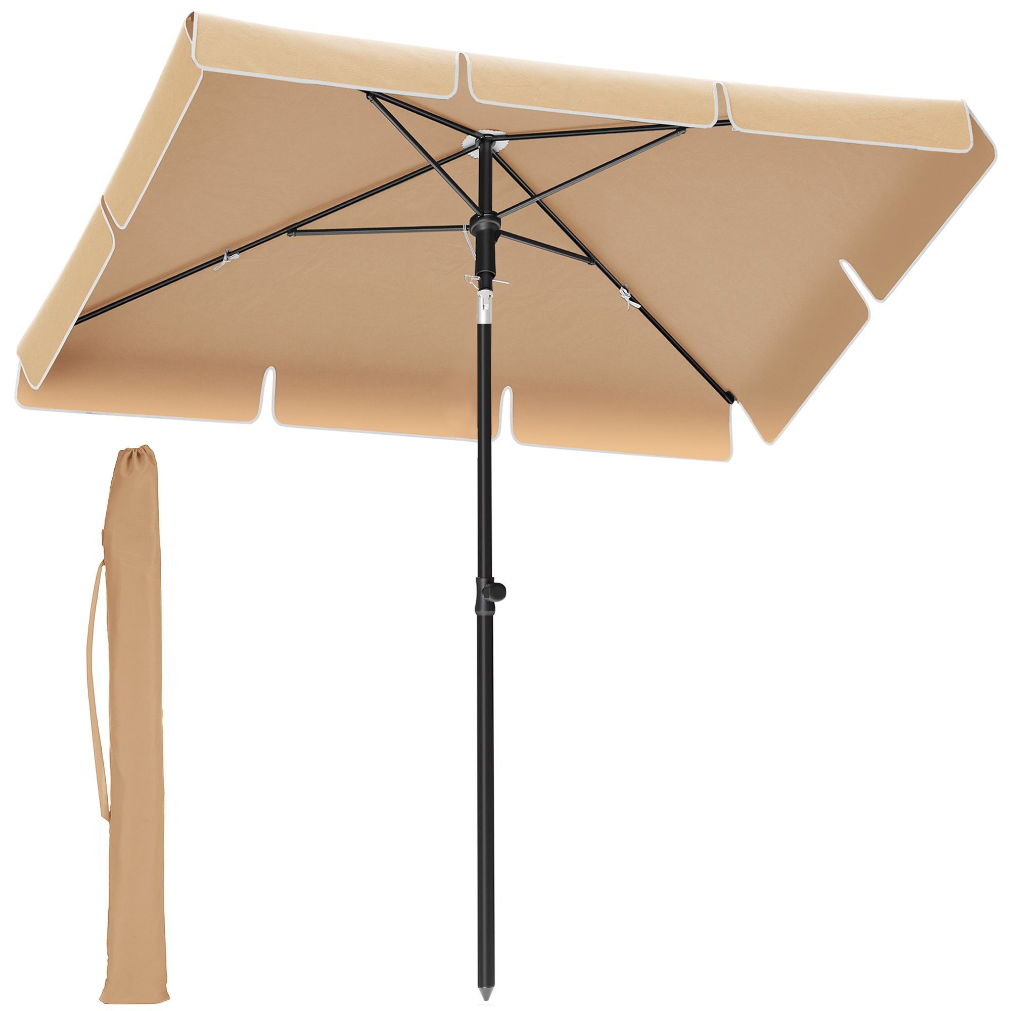SONGMICS Sonnenschirm, LxB: 200,00x125,00 cm, Balkonschirm, günstig online kaufen