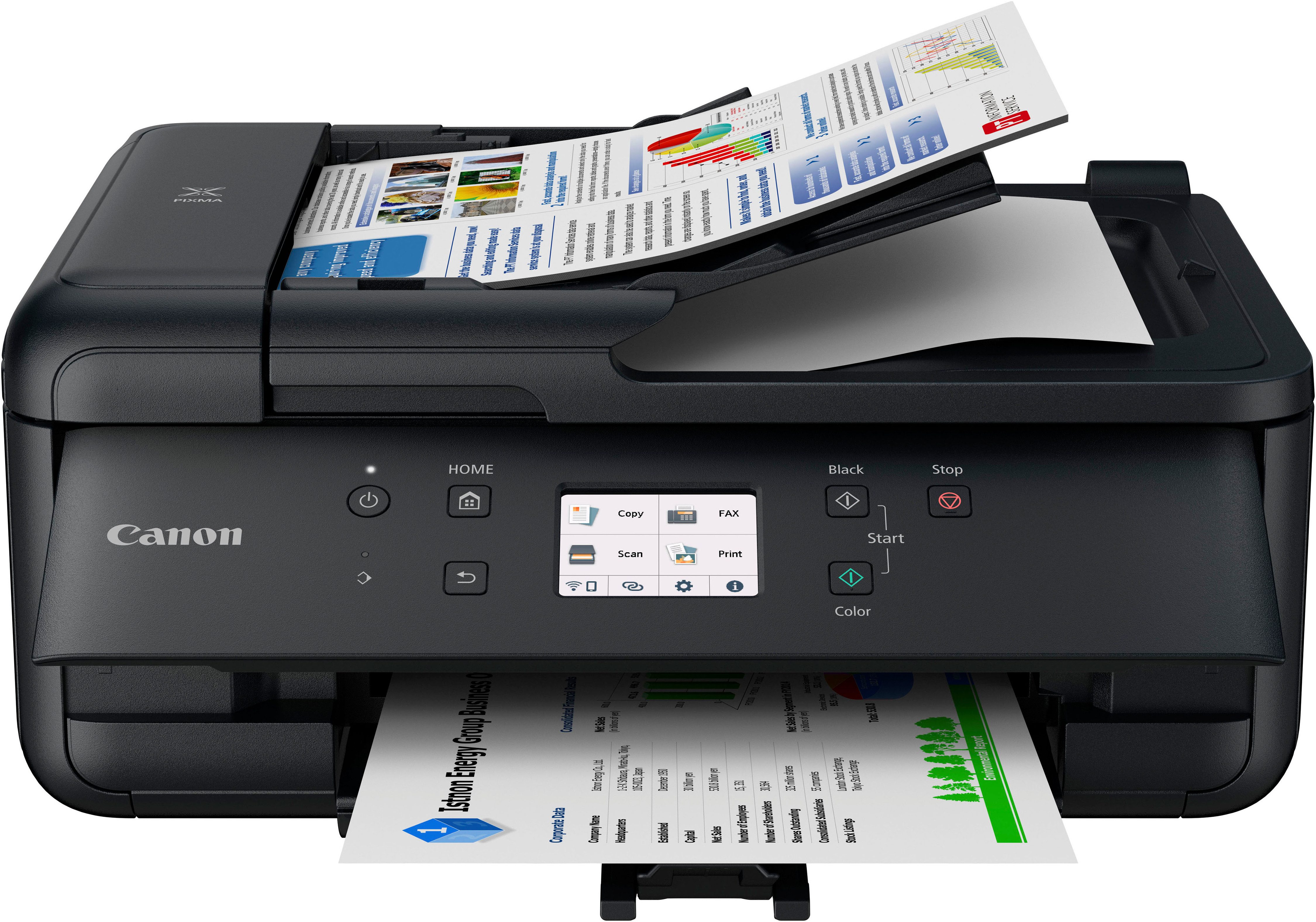 Canon PIXMA TR7650 Multifunktionsdrucker, (WLAN (Wi-Fi), Wi-Fi Direct, 4in1 Tintenstrahl-Multifunktionsgerät mit 5 separaten Tintenpatronen)