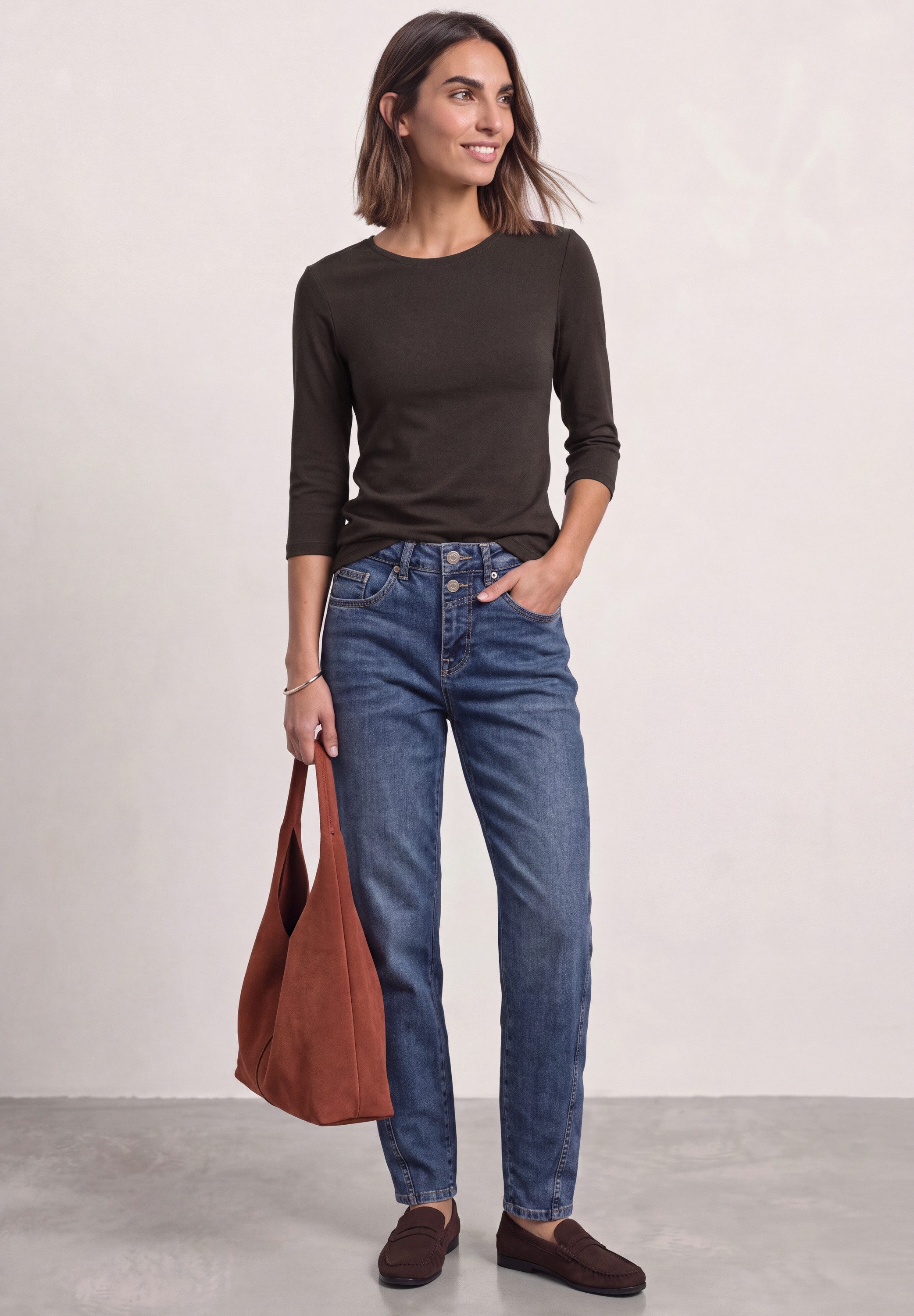STREET ONE 3/4-Arm-Shirt mit Rundhalsausschnitt – Bild 3 von 5