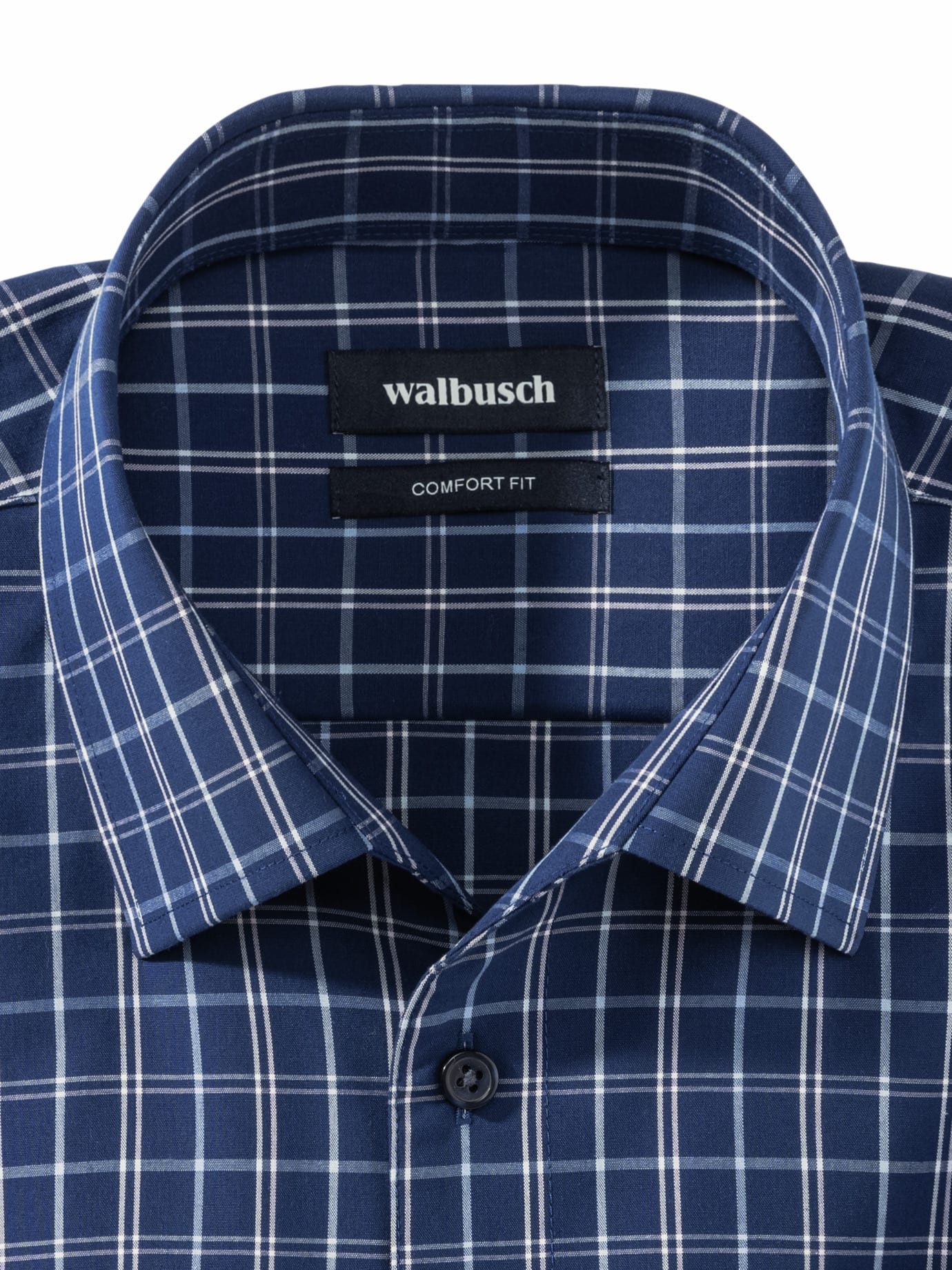Walbusch Businesshemd Herren Bügelfreies Hemd mit Relax-Kragen Comfort Fit 100% Baumwolle, Extraglatt & pflegeleicht
