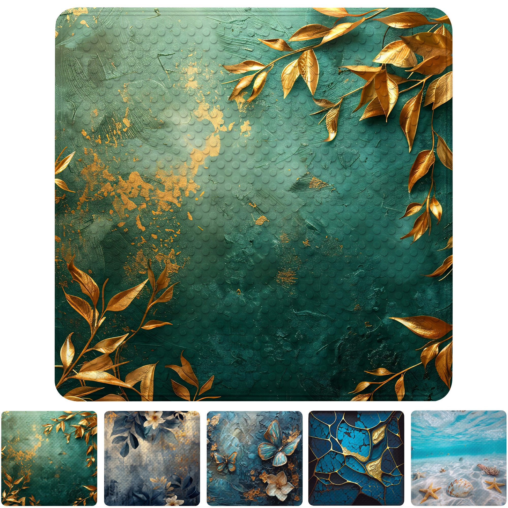 Sanilo Duschmatte mit Motiv, viele schöne Badematten zur Auswahl, rutschfeste & sichere Badematte, hochwertig, Kunststoff PVC, quadratisch, 230 extra starke Saugnäpfe, 53 x 53 cm, waschbar