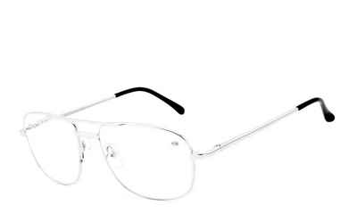 EYESTUFF Lesebrille Lesebrille 007 chrom, Brillenbügel mit hochwertigen Flex-Scharnieren