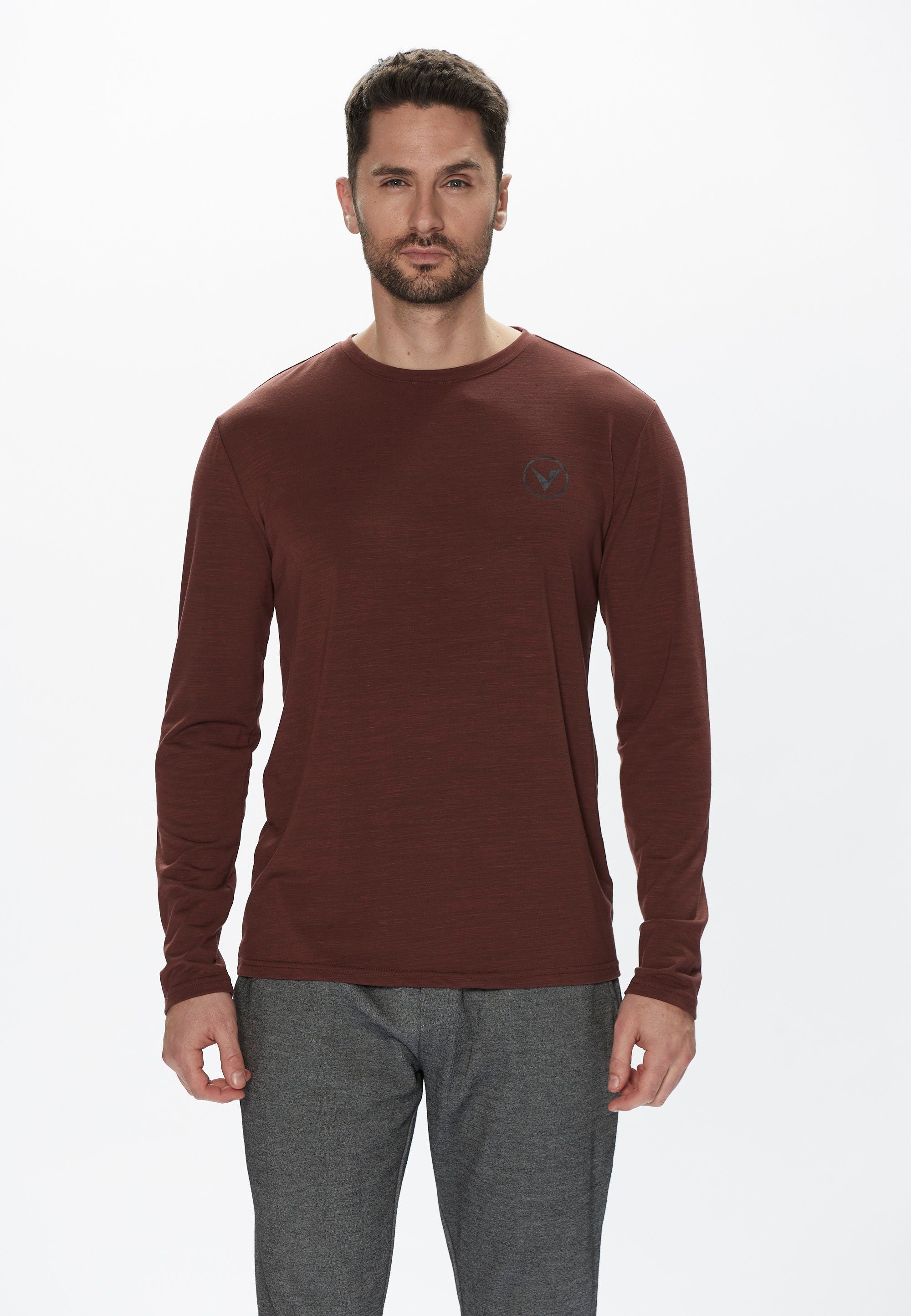 Vollkommenheit Virtus Langarmshirt JOKERS bordeaux-meliert mit innovativer L/S Dry-Technologie M Quick (1-tlg)