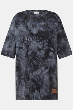 Studio Untold Rundhalsshirt Oversize-Shirt Batik-Print Rundhals Halbarm Unisex