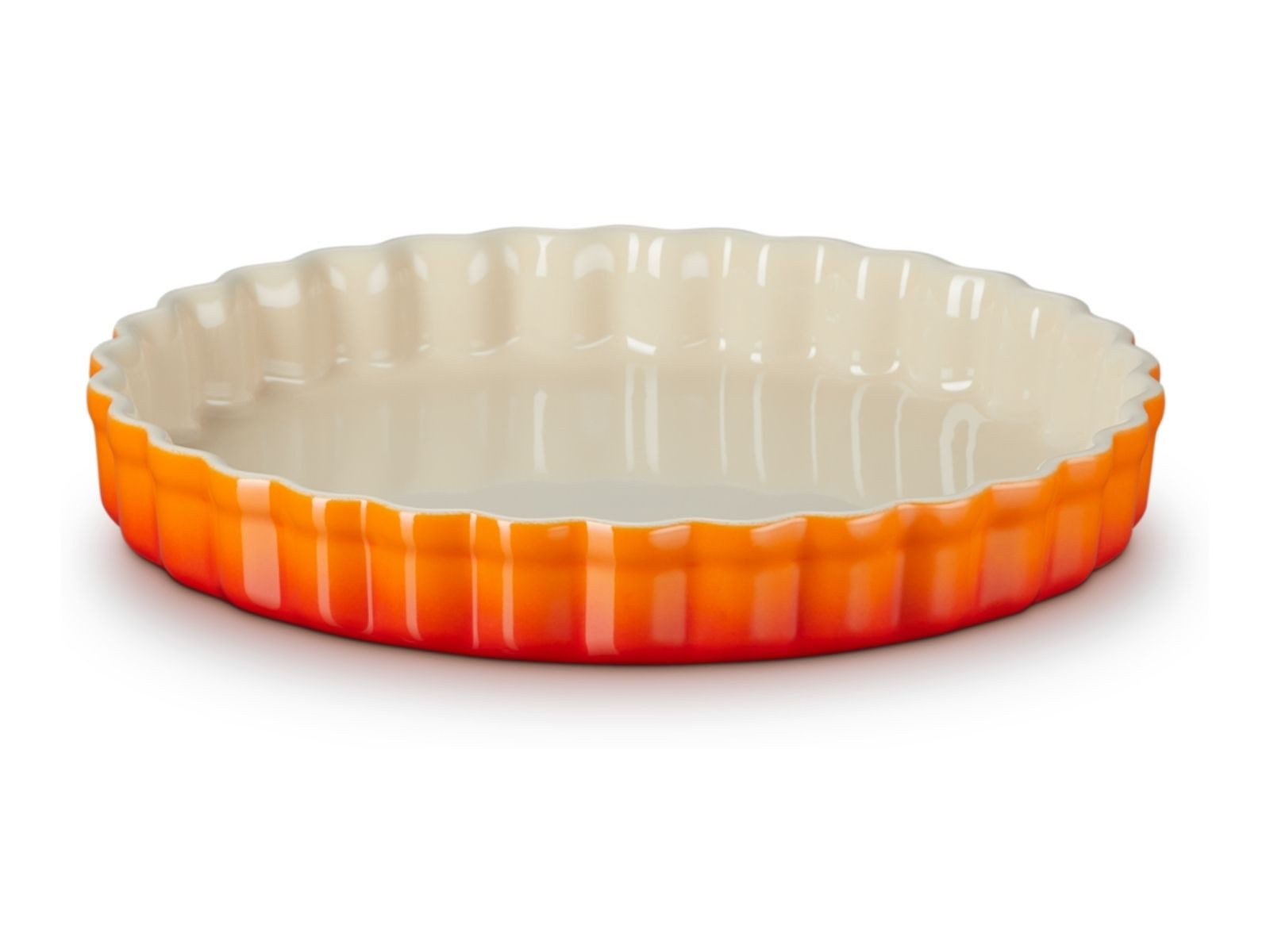 LE CREUSET Auflaufform Tarteform Tradition ofenrot 24cm, Steinzeug