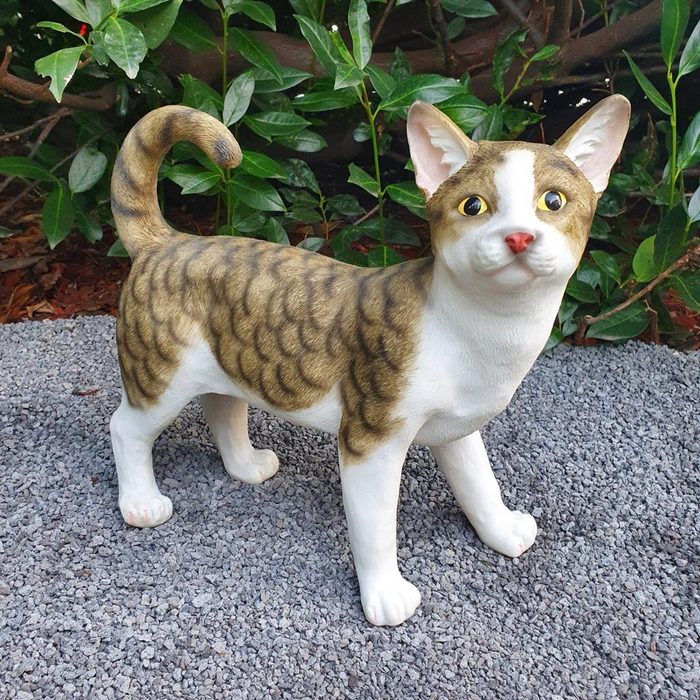 Aspinaworld Gartenfigur Stehende Katzen Figur 36 cm