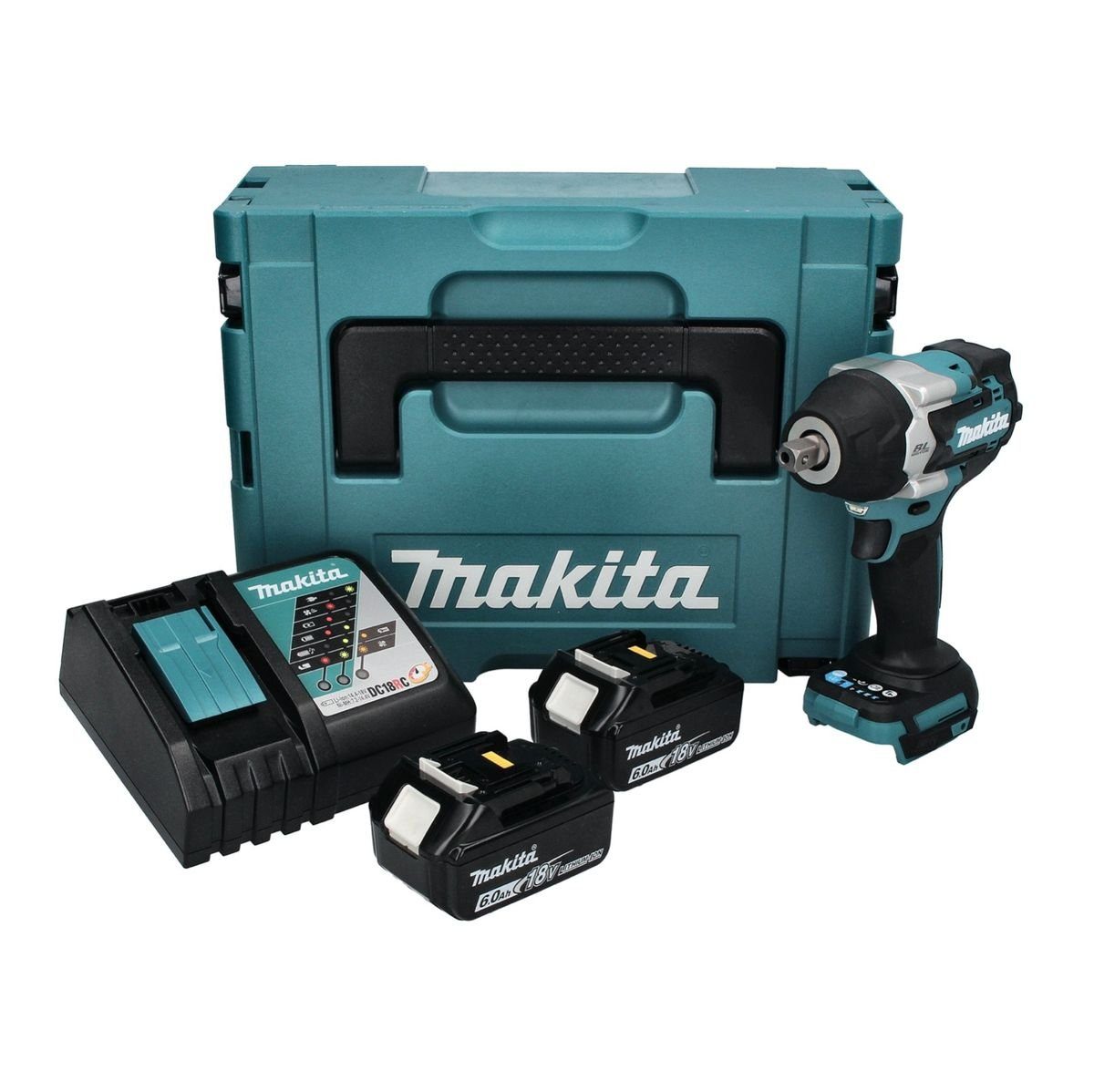 Thumbnail - Makita Akku-Schlagschrauber DTW 701 RGJ Akku Schlagschrauber 18 V 700 Nm 1/2" XPT Brushless + 2x