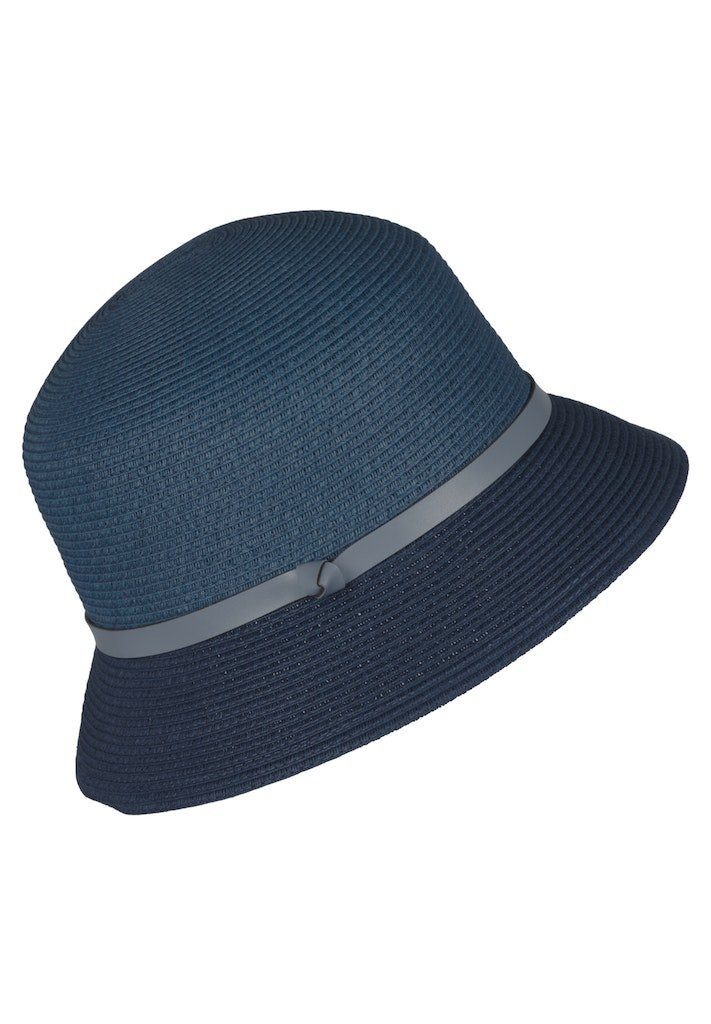 0890-indigo Strohhut Bucket Loevenich Hat