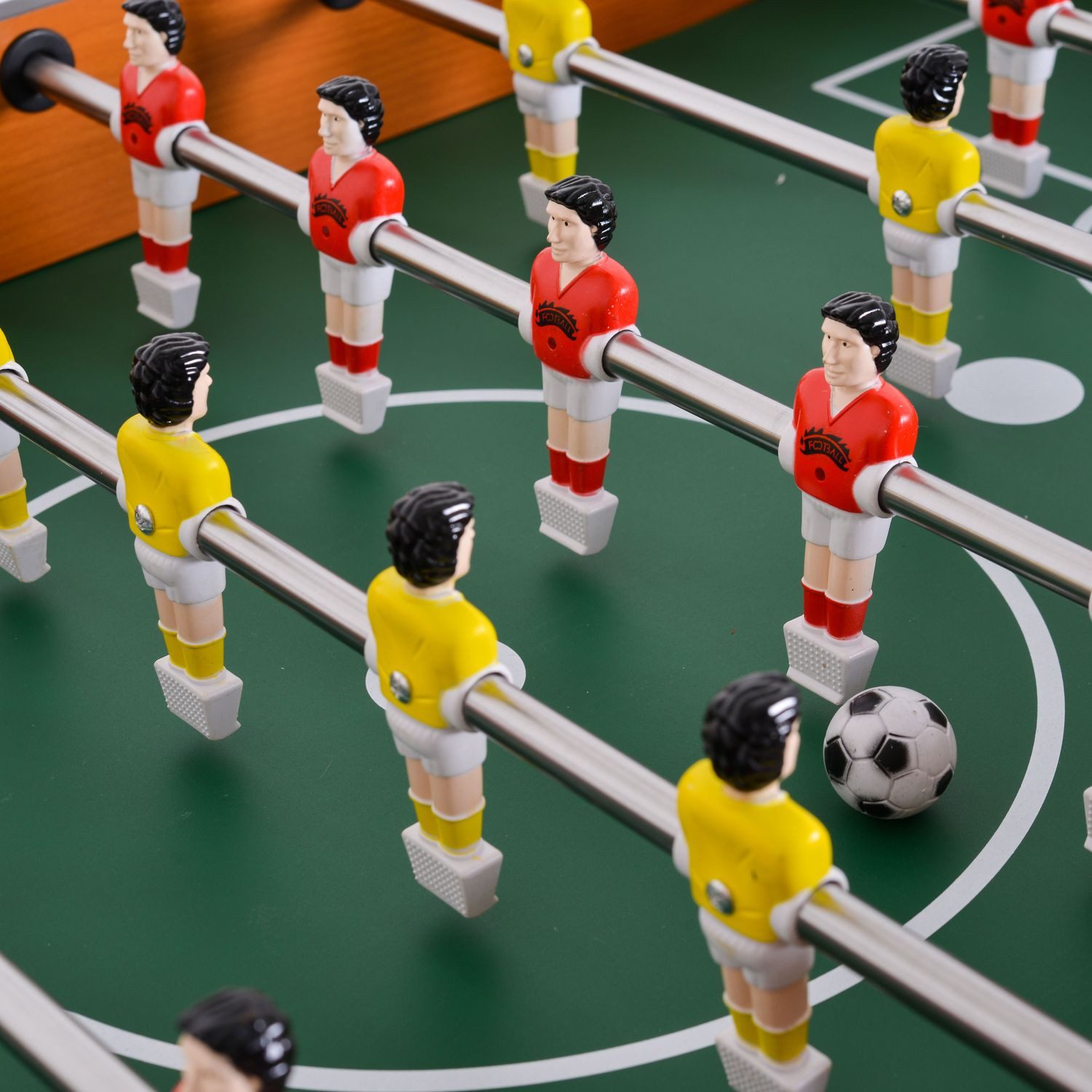 Moni Kickertisch Tischfußball 1019A Holz Soccer, Handschiebezähler, Kickertisch, 22 Figuren