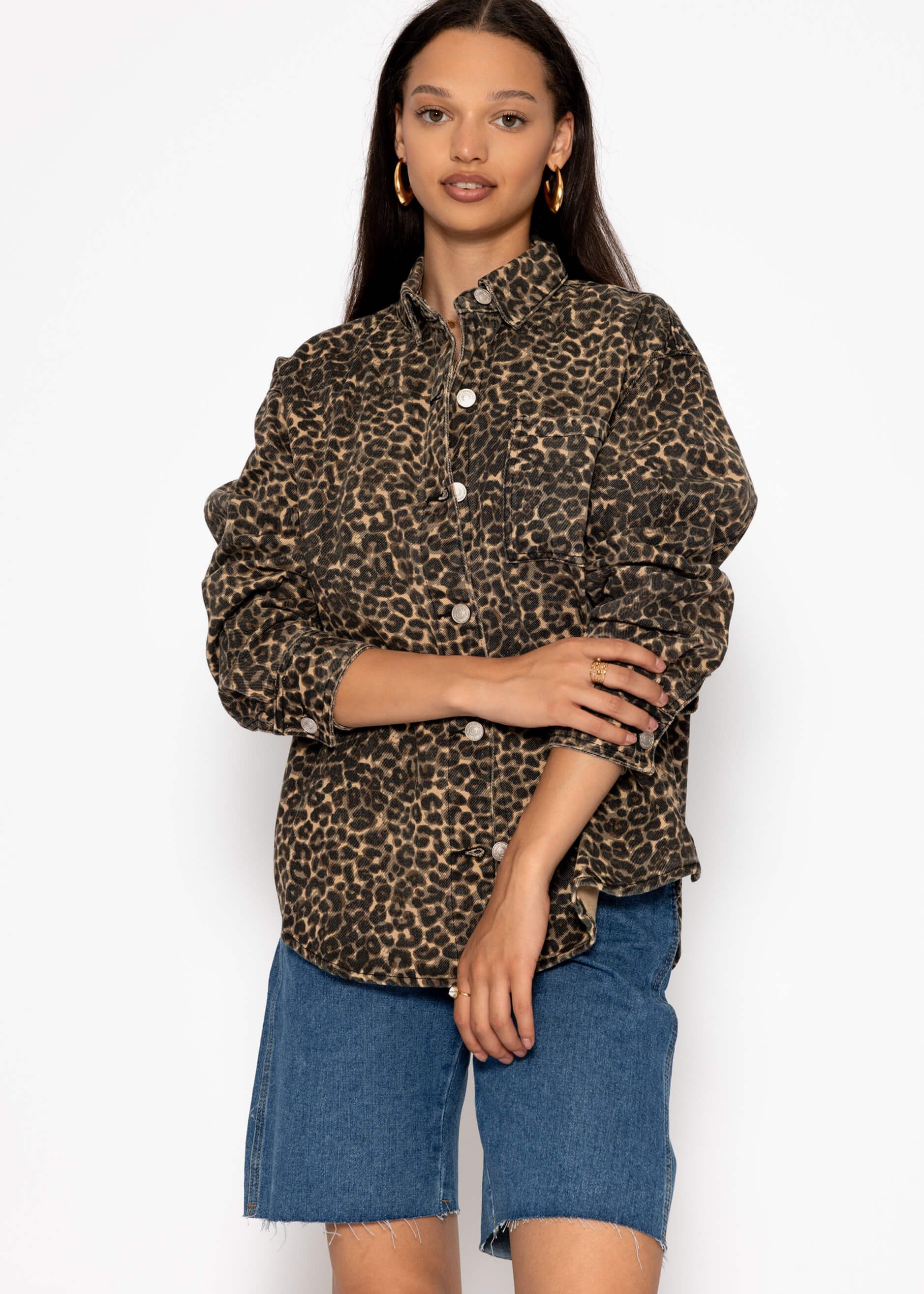SASSYCLASSY Blusenjacke Hemdjacke aus Jeansstoff mit günstig online kaufen
