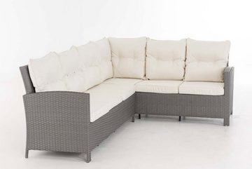 TPFGarden Gartenlounge-Set Meinard - L-Garnitur - Sitzgruppe für Garten und Terrasse ohne Tisch, (Gartenmöbel-Set - Outdoor Sitzgruppe, 2-tlg., Gartenset aus Polyrattan - Farbe: grau), Schenkelmaß der Gartengarnitur (BxT): 231 x 177 cm