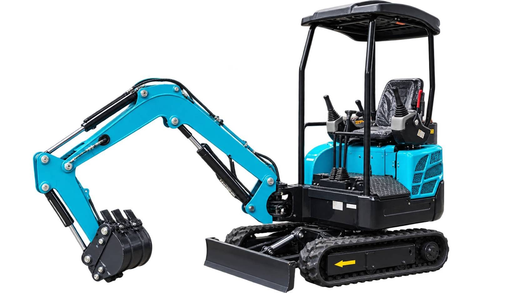 Teico Minibagger KV15 Minibagger 1,5 t Diesel seitliche ergonomische Joystick-Steuerung