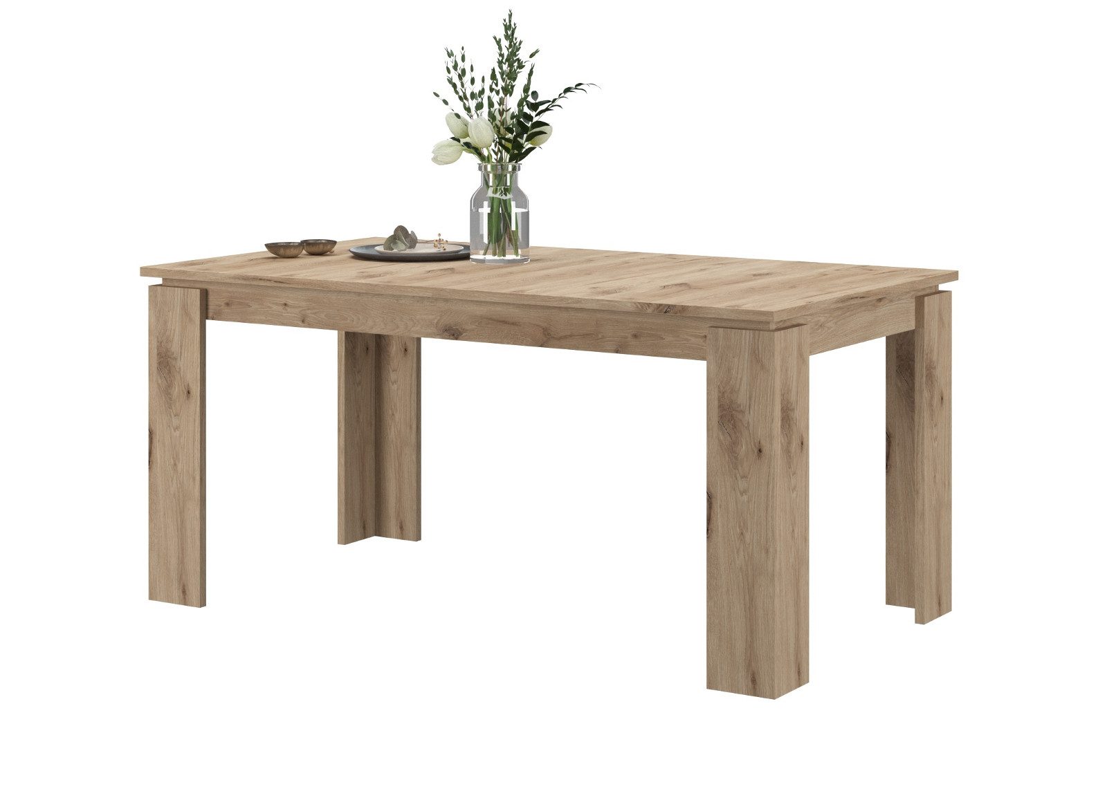 Inn.Furn Esstisch Selen (Küchentisch in Nox Eiche, ausziehbar, 160 - 200 cm), für bis zu 8 Personen. € 349,99