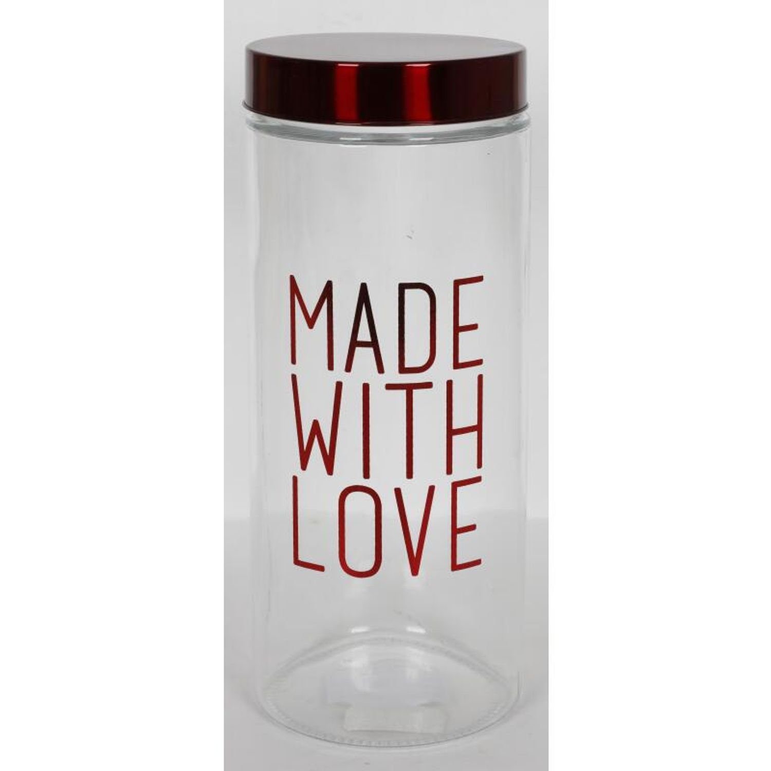 BURI Vorratsdose 12x Vorratsglas Made with Love H:27cm Aufbewahrung Küche Haushalt wohn, Glas