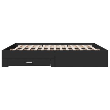 vidaXL Bett Bettgestell mit Schubladen Schwarz 200x200 cm Holzwerkstoff