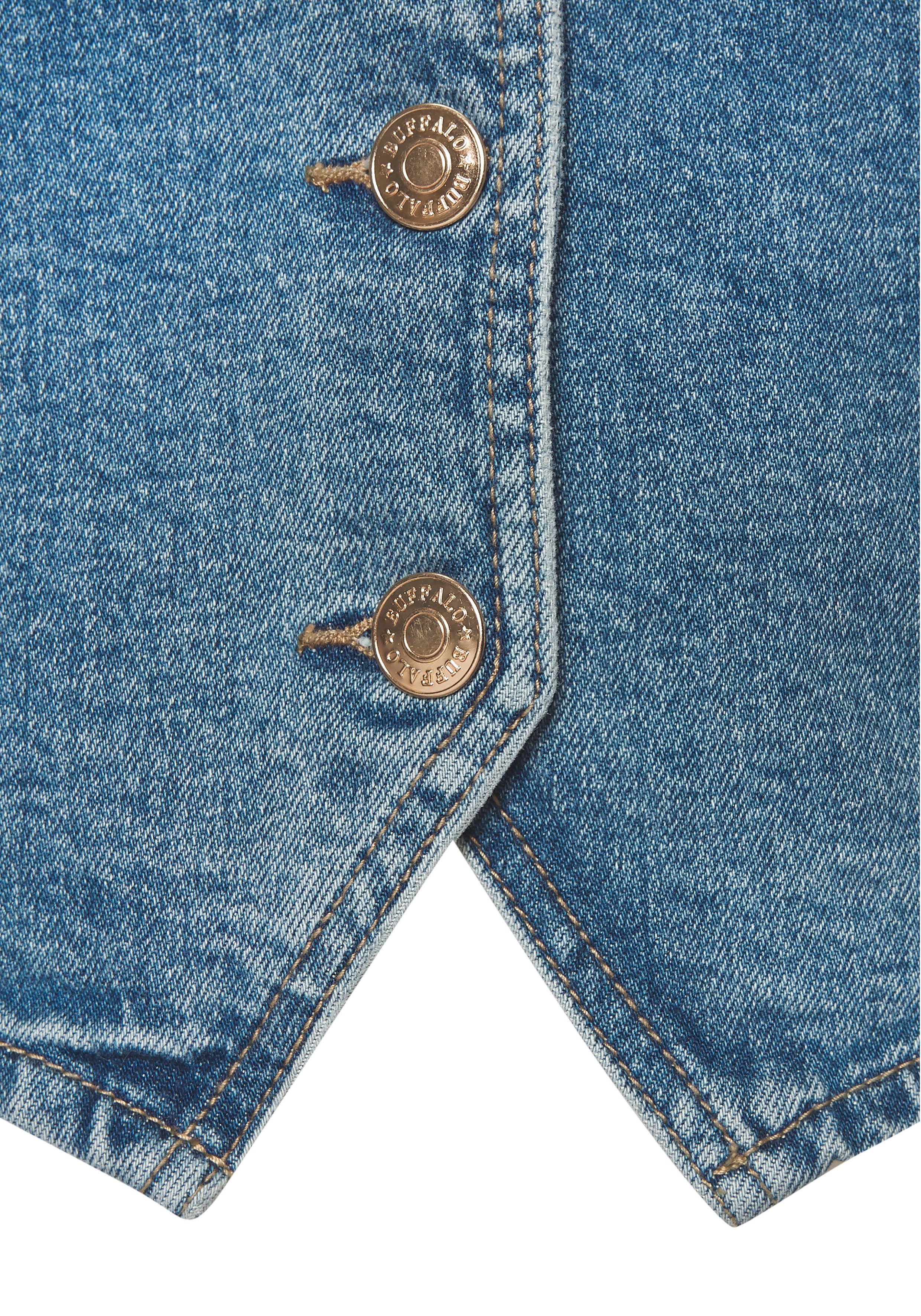 Buffalo Jeansweste in verkürzter Länge, figurbetonende Passform, modisch