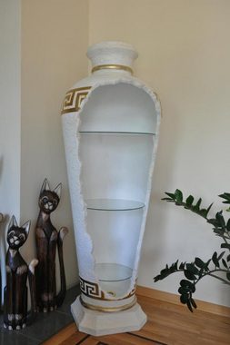 JVmoebel Skulptur xxl Medusa Antik Stil Vitrine Bar Boden Vase Schrank Vintrinen Säule