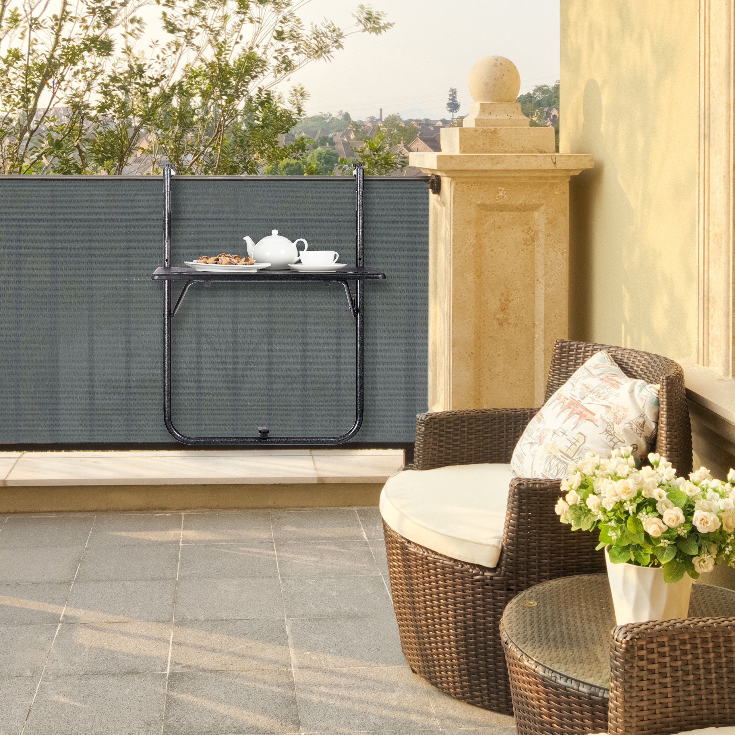 relaxdays Balkonhängetisch klappbar günstig online kaufen