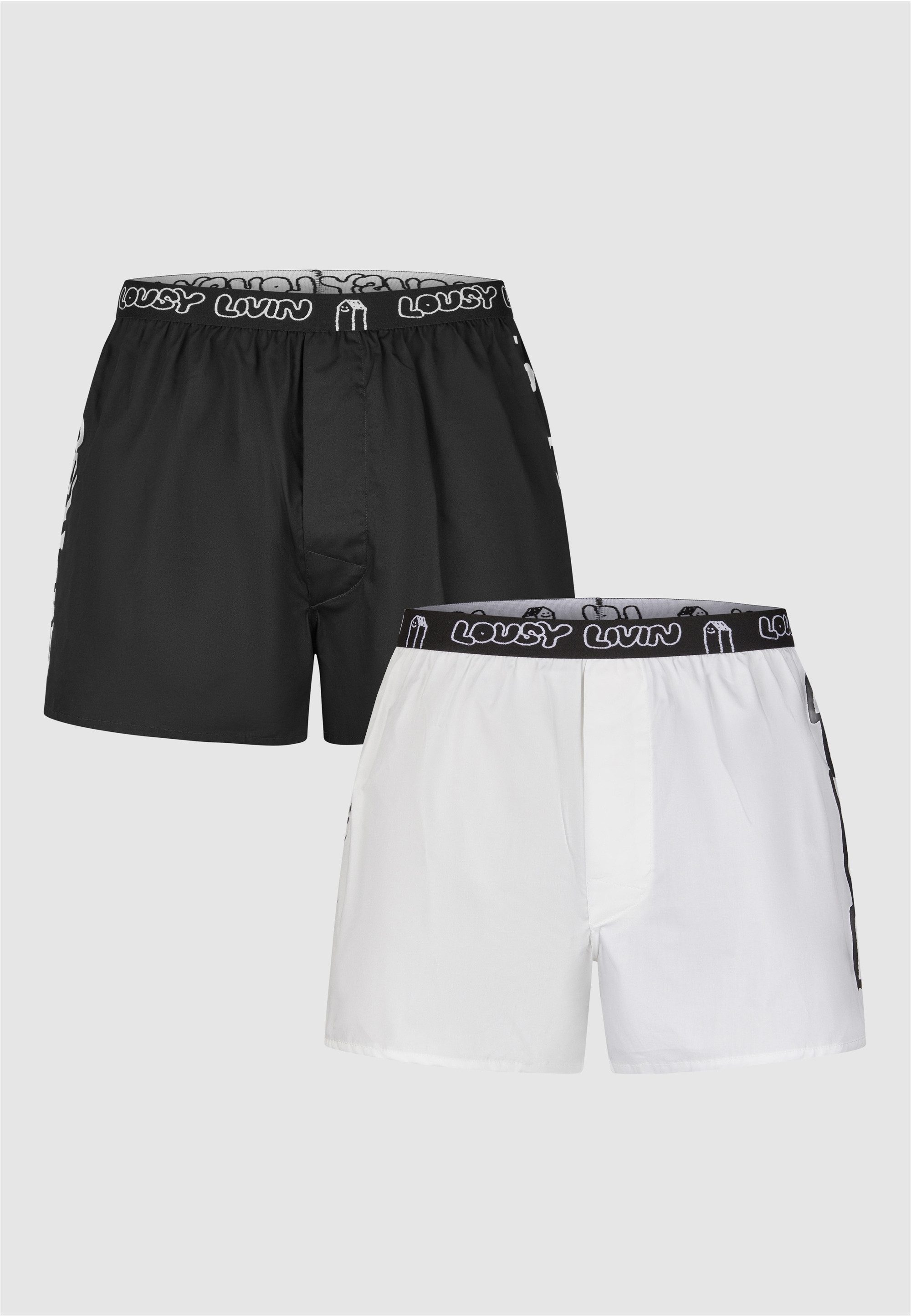 Lousy Livin Boxershorts Lou 2er-Pack mit lockerem Schnitt
