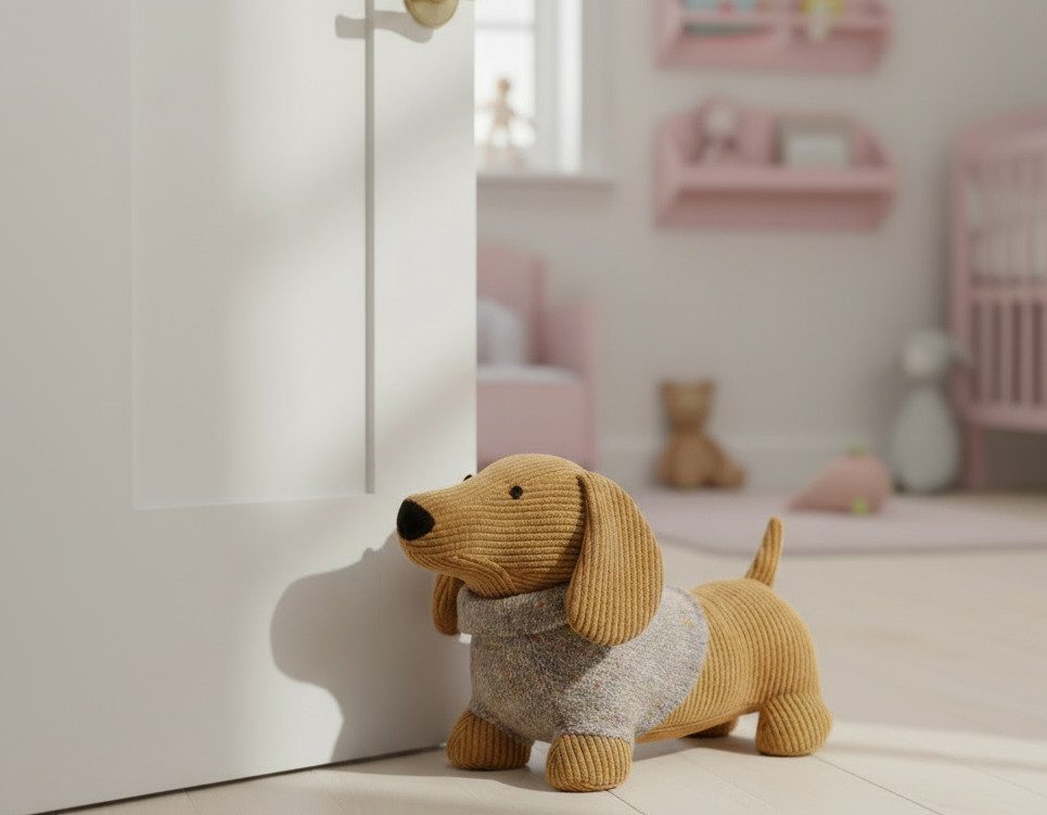 MF Türstopper Türstopper Dackel Milo Mit Pullover Braun 31cm Cordstoff (1 S günstig online kaufen