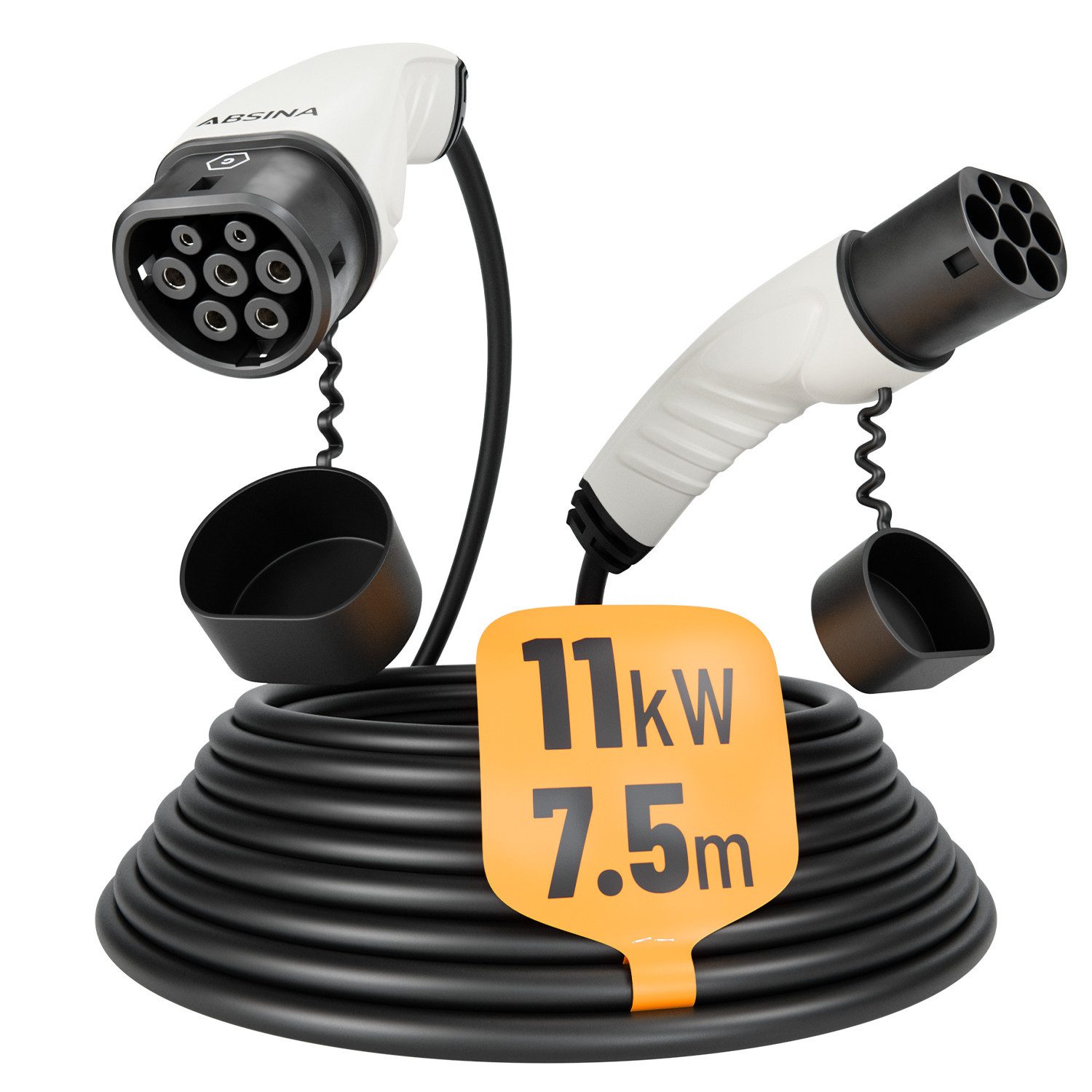 Typ 2 Ladekabel 11kW & 16A für Elektroauto - 7,5 Meter Typ 2 Ladekabel Elektroauto-Ladegerät