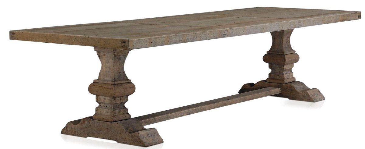 Casa Padrino Esstisch Luxus Massivholz Esstisch Naturfarben - Esszimmer Möbel