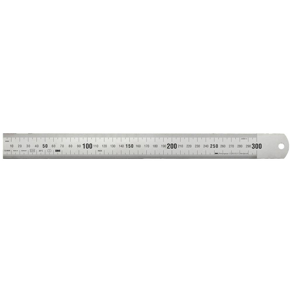 BMI Maßband Präzisions-Stahlmaßstab EG I, Länge 600 mm