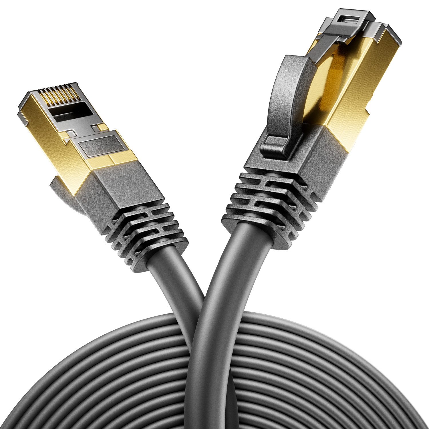 deleyCON deleyCON 20m CAT8 Netzwerkkabel (40 Gbit/s, S/FTP, Kupfer, RJ45, POE, LAN-Kabel
