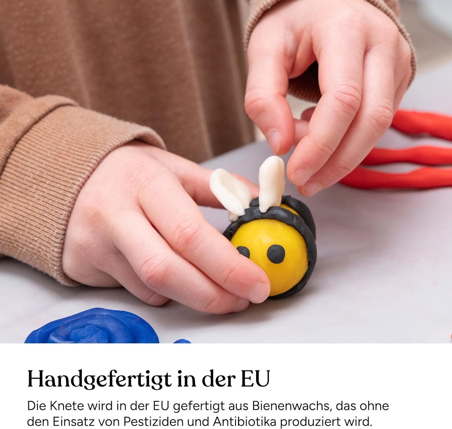 Ehrenkind Knete aus Bienenwachs, Trocknet Nicht aus, Ungiftig (Kleine Geschenke für Kindergeburstag, 1-tlg., Knete ab 3 Jahre), 100% natürliche Inhaltsstoffe