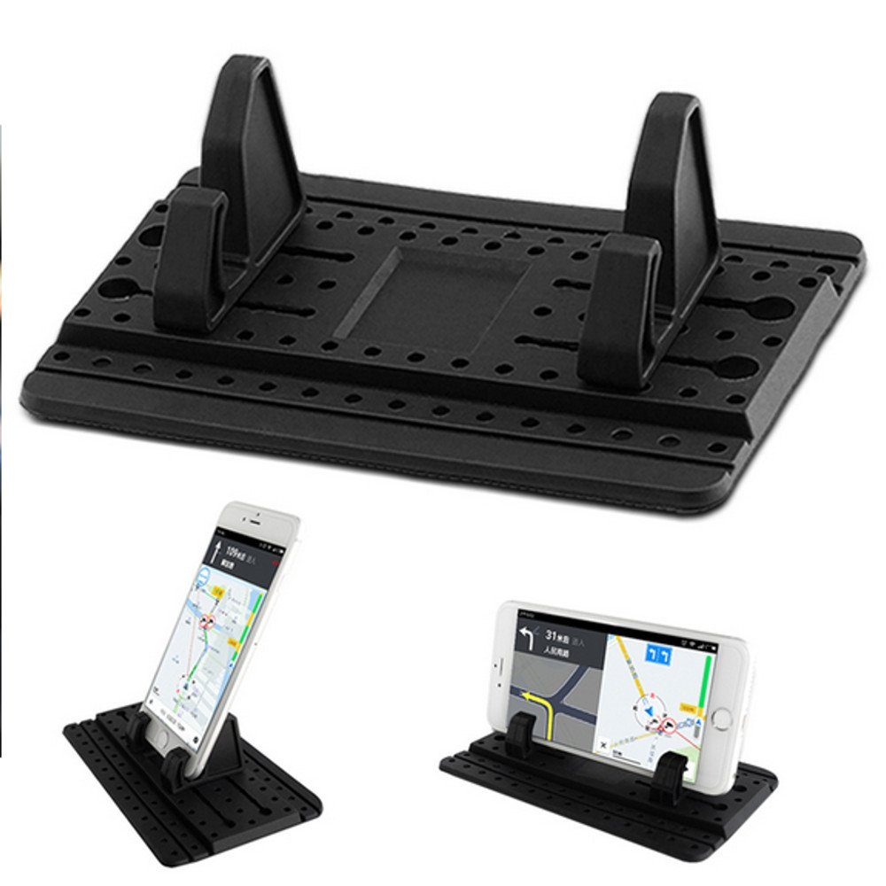 L & P Car Design Handy-Halterung Haftpad Antirutschmatte Auto Ablage iPhone Samsung, (1 Stück, 3-tlg., kompatibel mit vielen Smartphones) – Bild 2 von 5