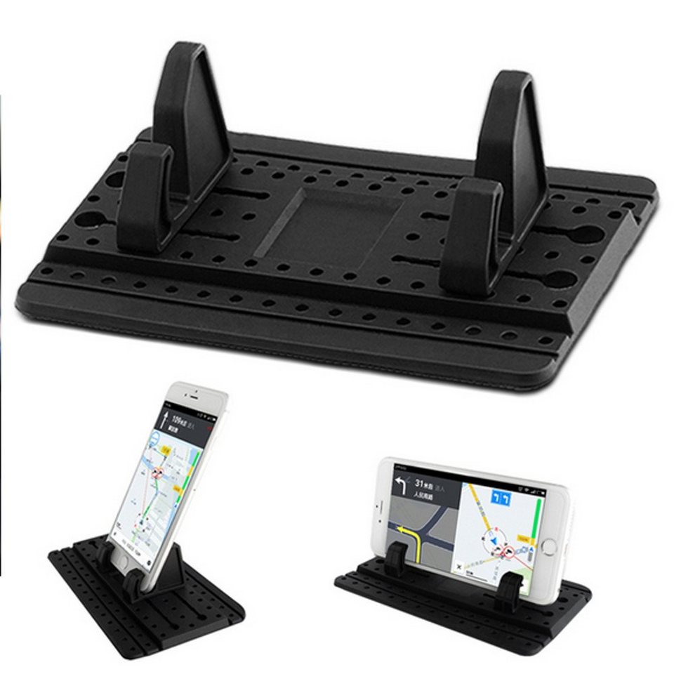 L & P Car Design Antirutschmatte Haftpad Auto Ablage iPhone Samsung  Handy-Halterung, (1 Stück, 3-tlg., kompatibel mit vielen Smartphones)