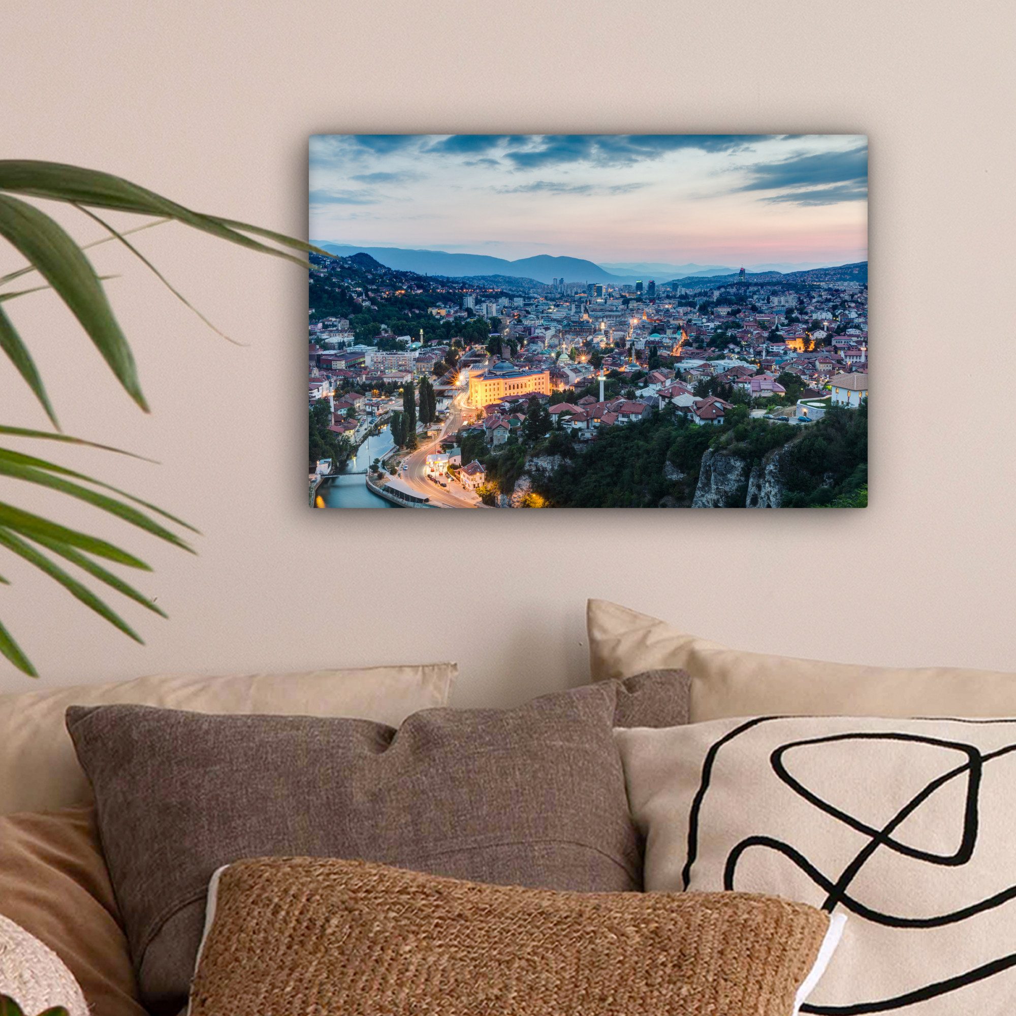 OneMillionCanvasses® Leinwandbild Stadtbild von Sarajevo in Bosnien und Her günstig online kaufen