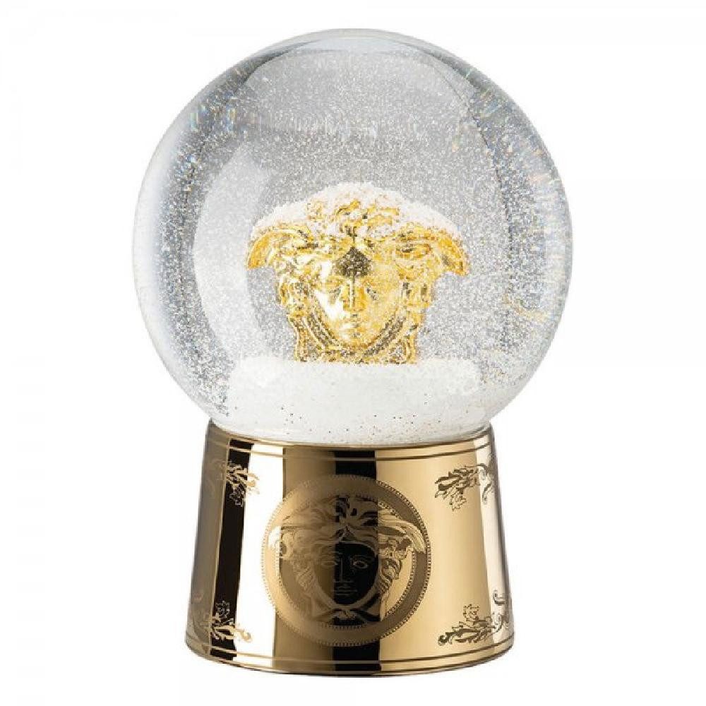 Versace Weihnachtsbaumkugel by Rosenthal Schneekugel Goldene Medusa (17cm)