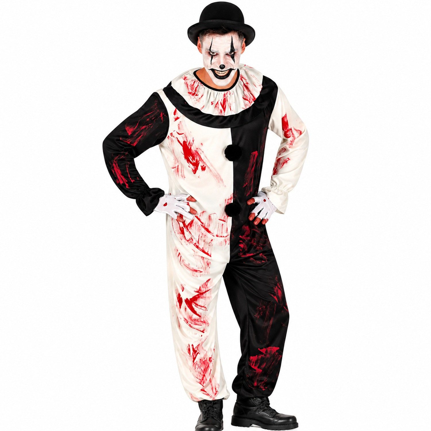 Fiestas Guirca Clown-Kostüm Halloween Herren Kostüm 'Terror Clown', Anzug mit